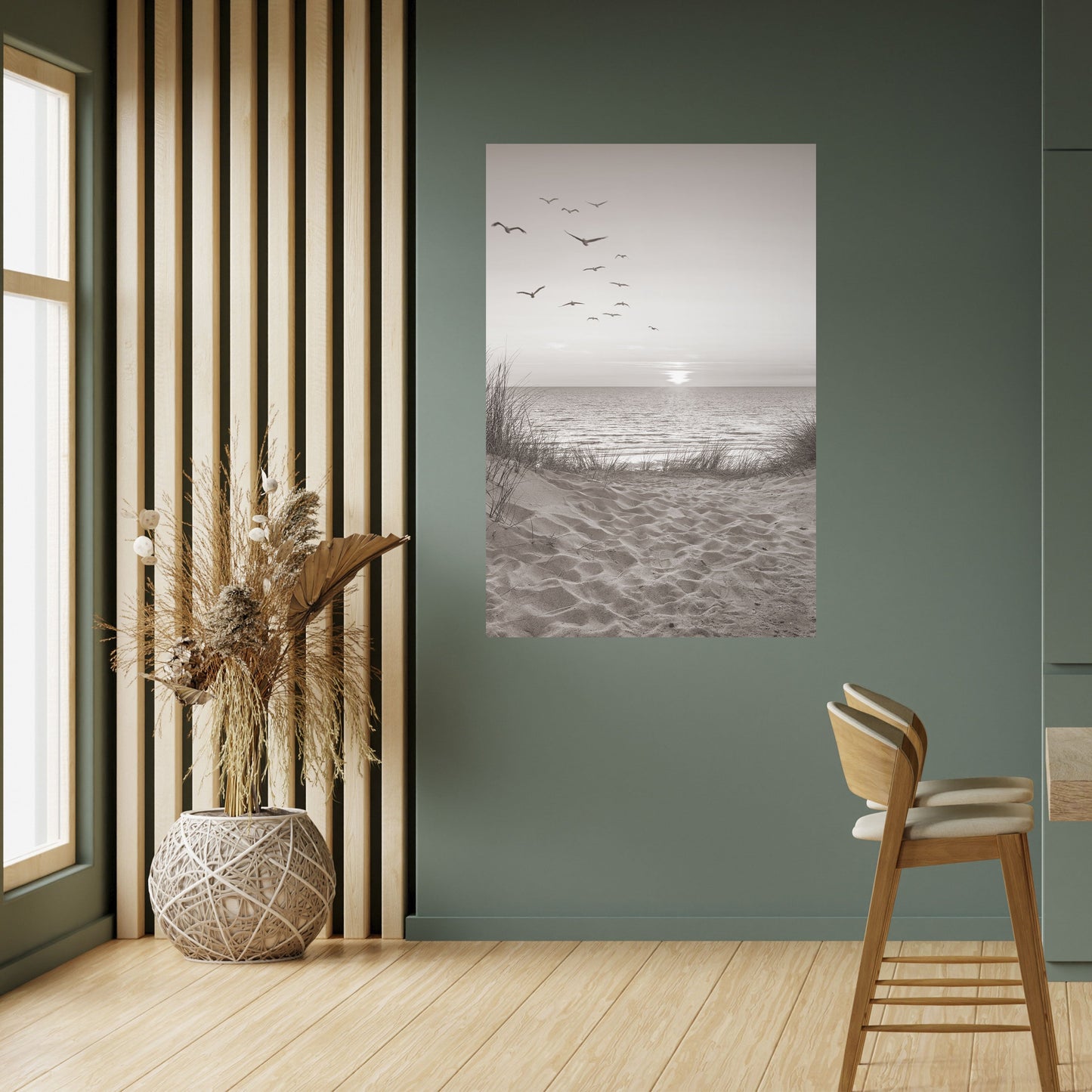 Poster verticale staccabile e attaccabile PAESAGGIO MARINO SENZA TEMPO