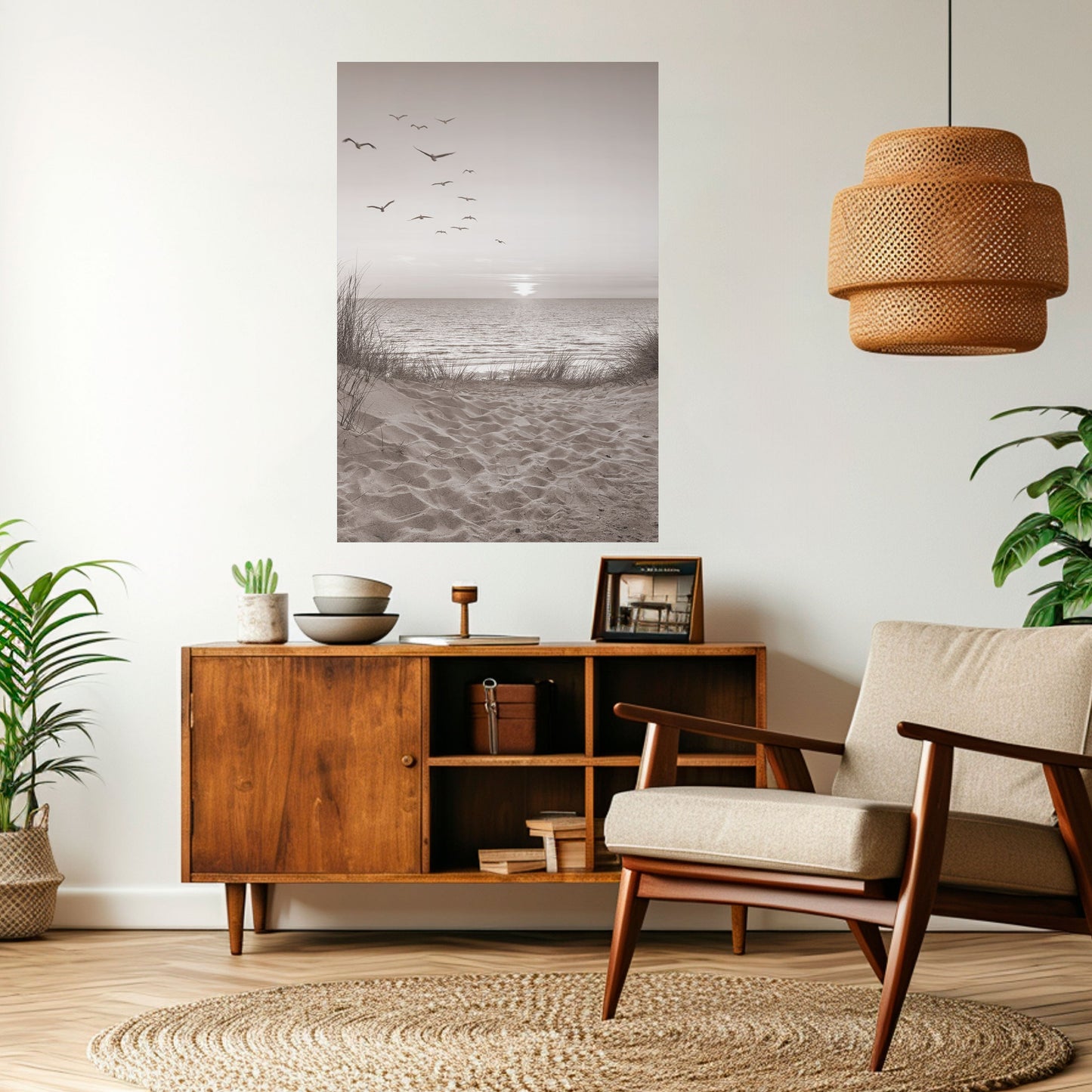 Poster verticale staccabile e attaccabile PAESAGGIO MARINO SENZA TEMPO