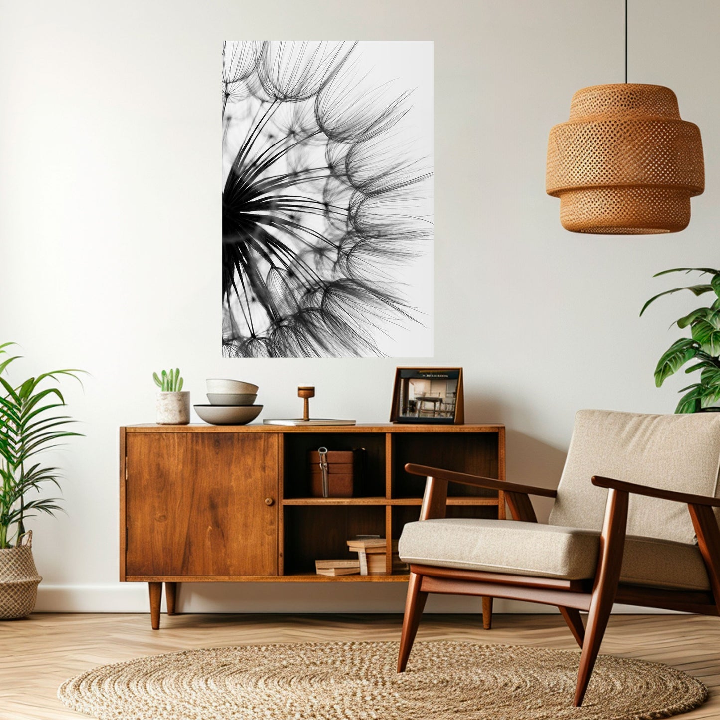 Poster verticale staccabile e attaccabile "Whispering Wildflower"