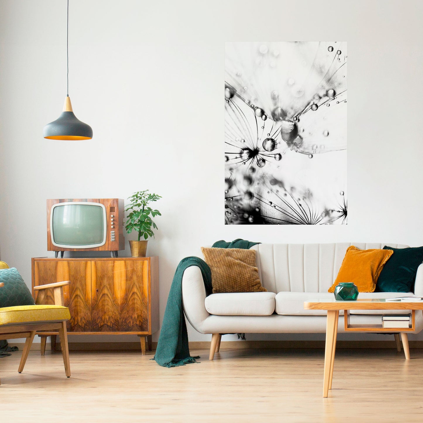 ELEGANTI GOCCE Poster verticale staccabile e attaccabile