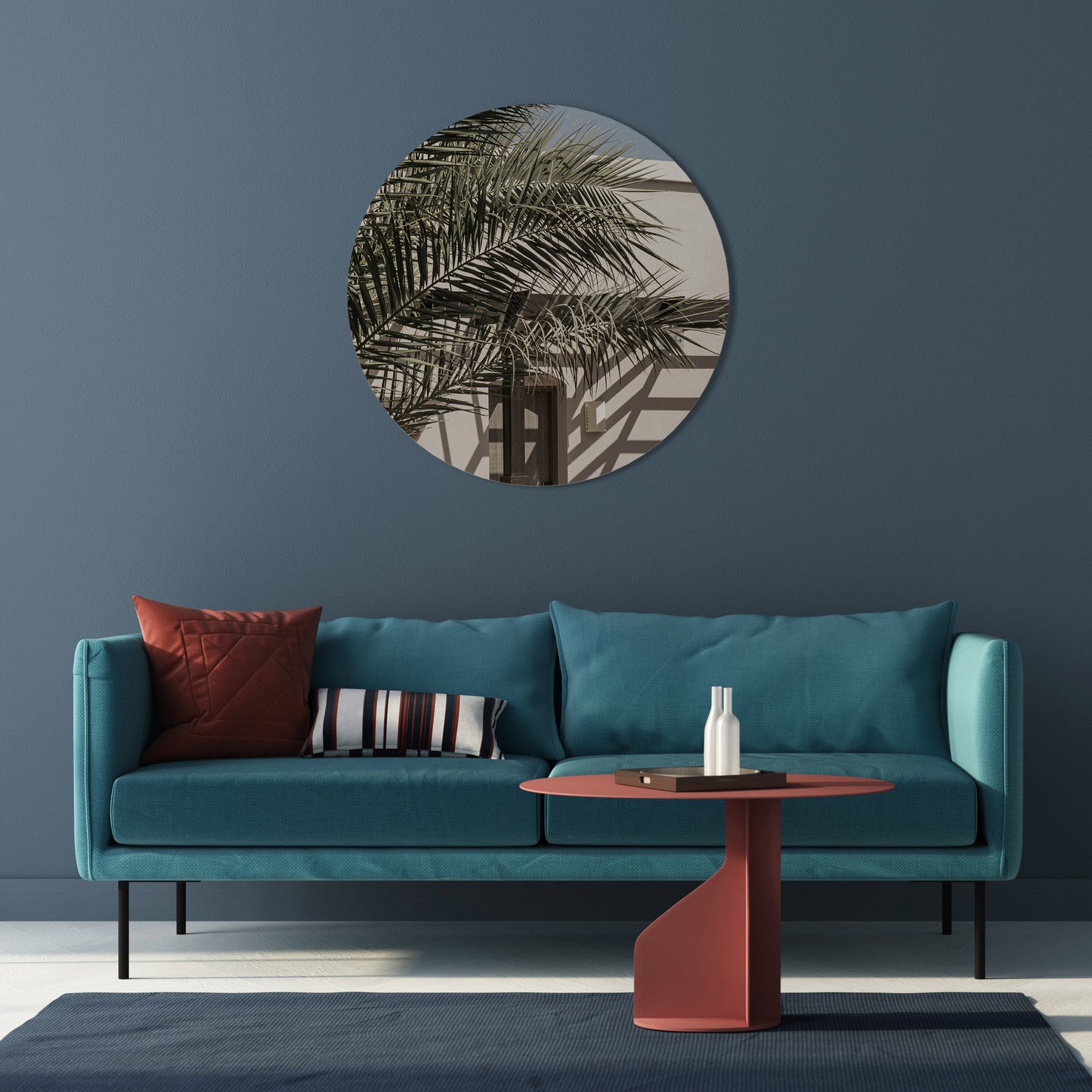 PALM SHADOW DANCE - Decorazione murale rotonda