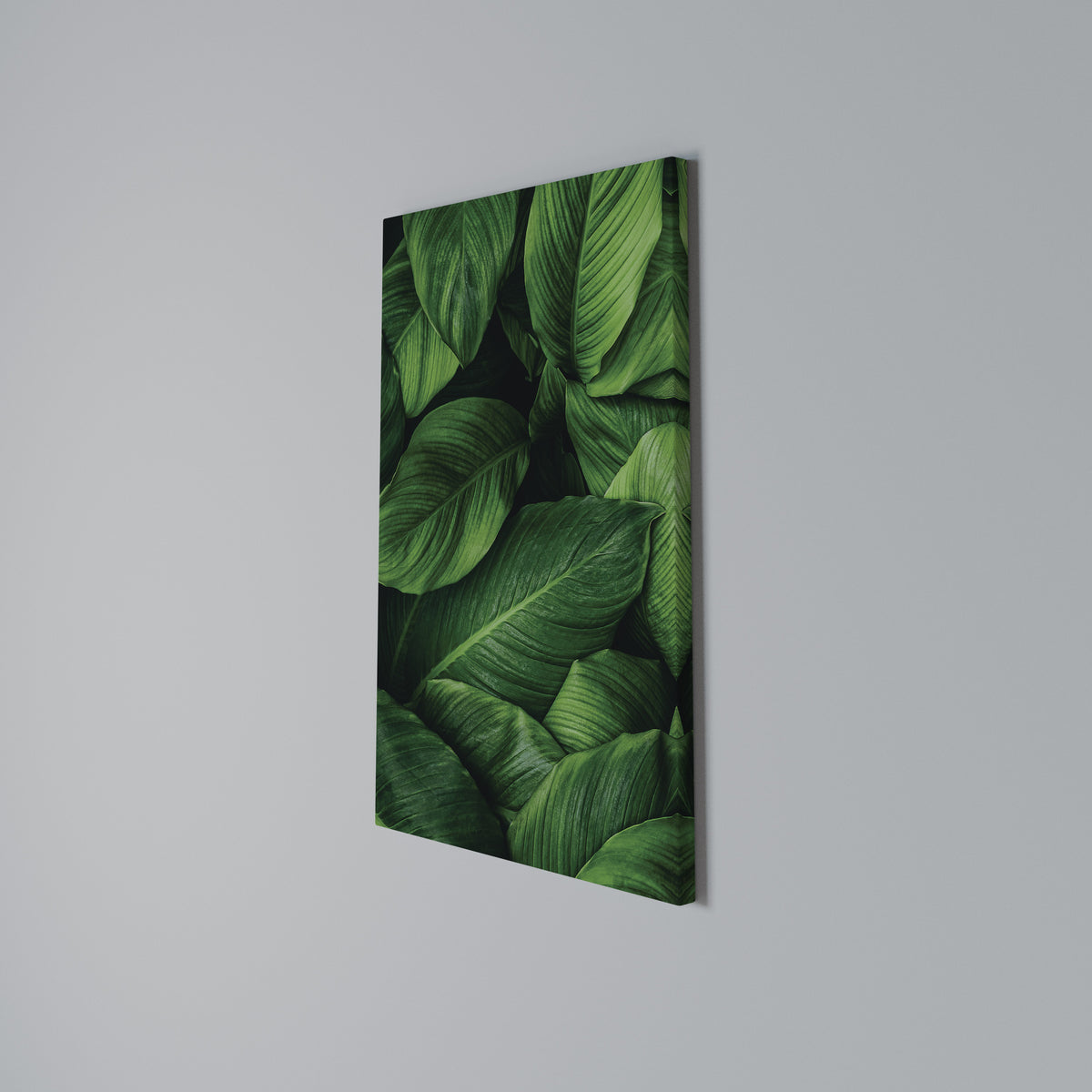 VIBRANT LEAFY EMBRACE Stampa su tela verticale