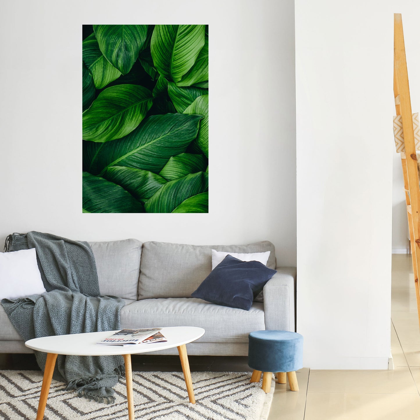 VIBRANTE ABBRACCIO DI FOGLIA Poster verticale staccabile e attaccabile