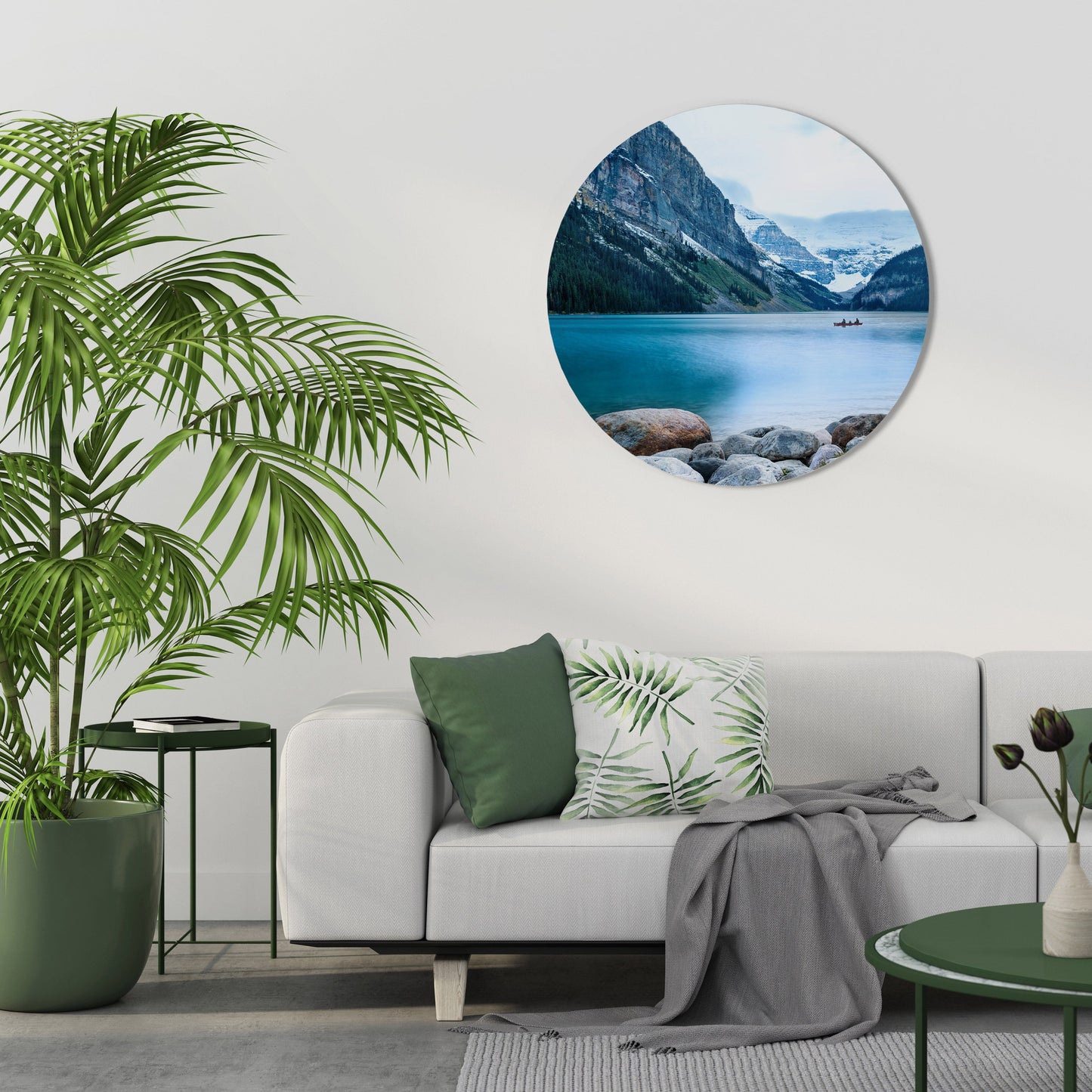 REFLECTIVE WATERS Round Wall Art