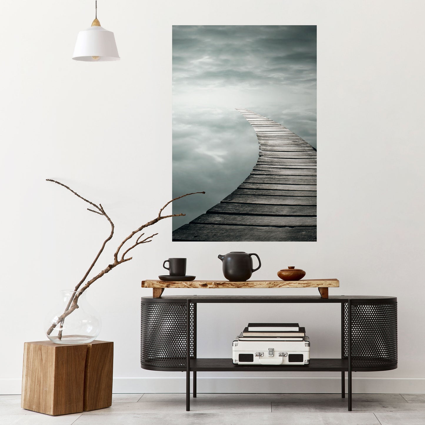 Poster verticale staccabile e attaccabile "Whispering Pathways"