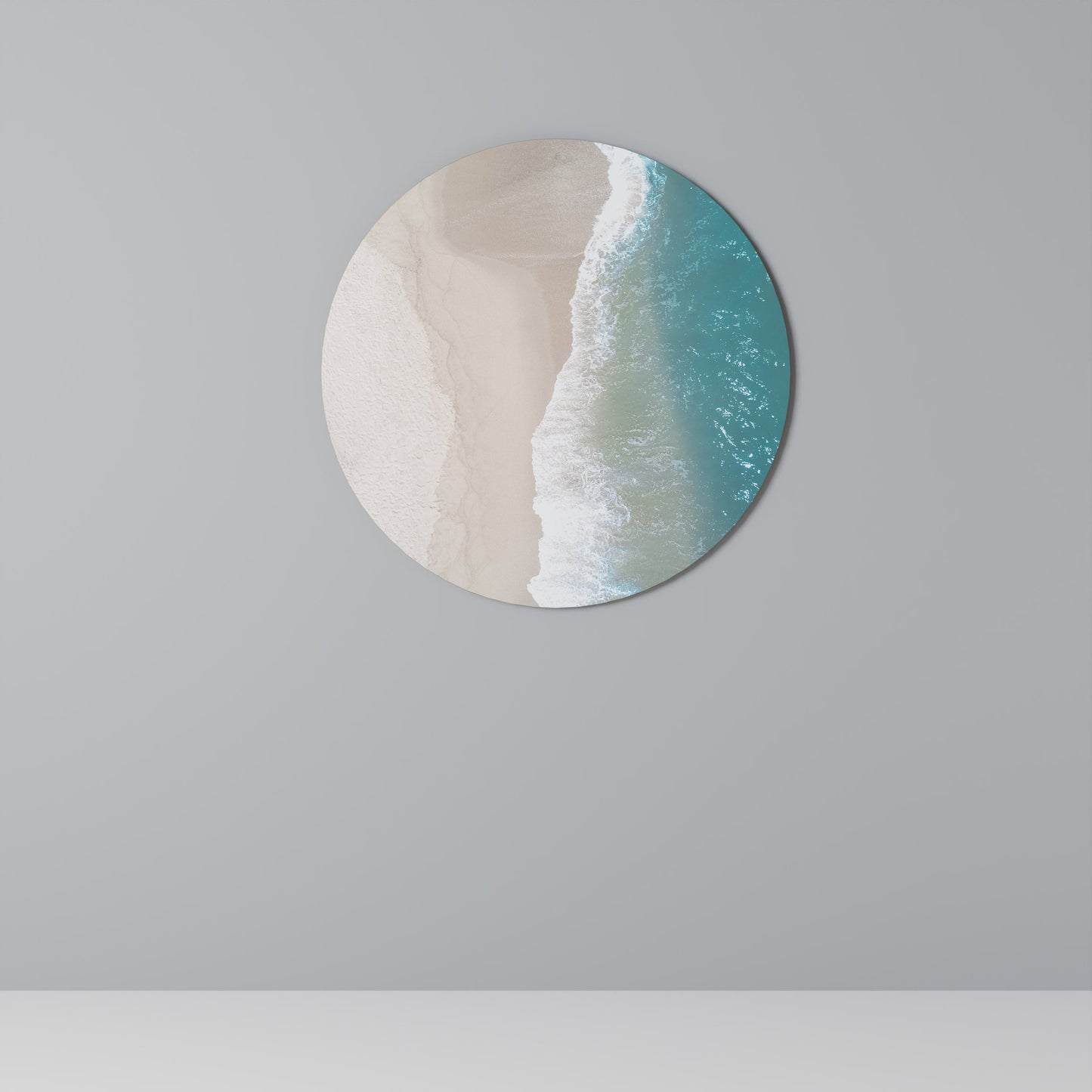 SAND AND SEA HARMONY Round Wall Art