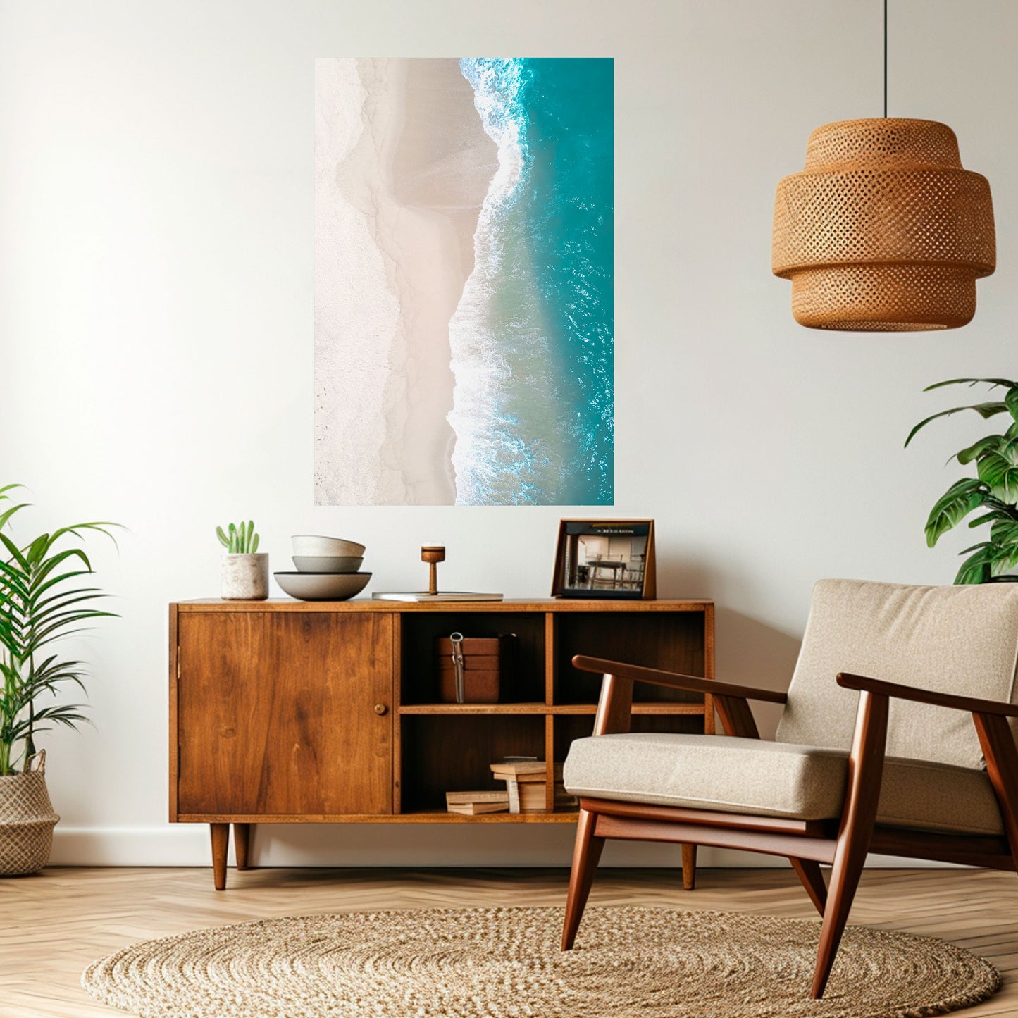 Poster verticale staccabile e attaccabile ARMONIA DI SABBIA E MARE