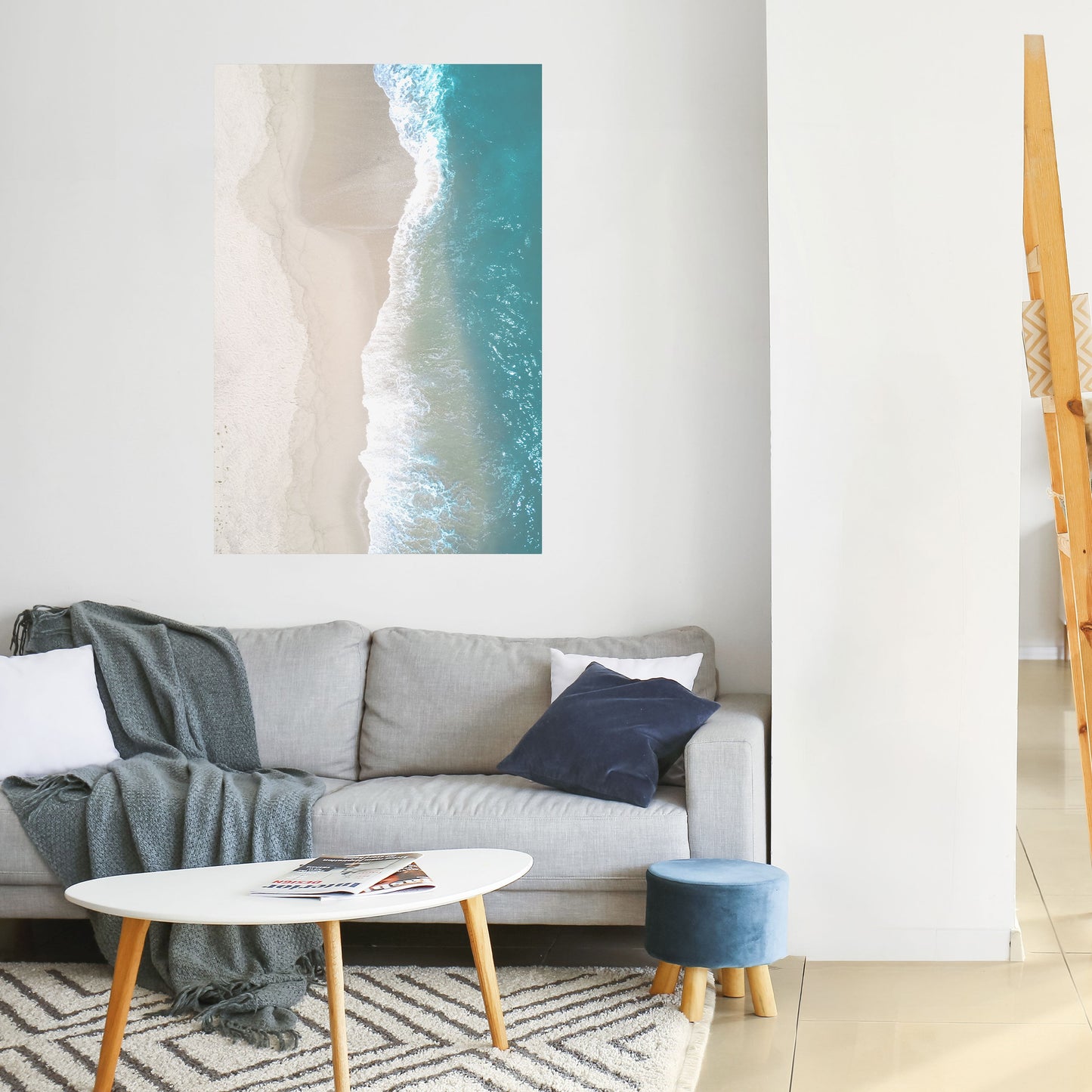 Poster verticale staccabile e attaccabile ARMONIA DI SABBIA E MARE