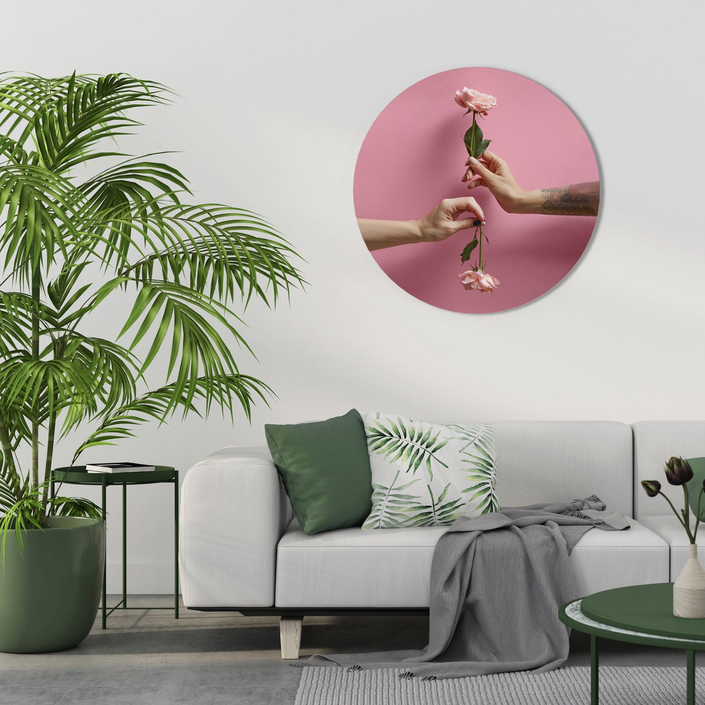 FLORAL CONNECTIONS Round Wall Art