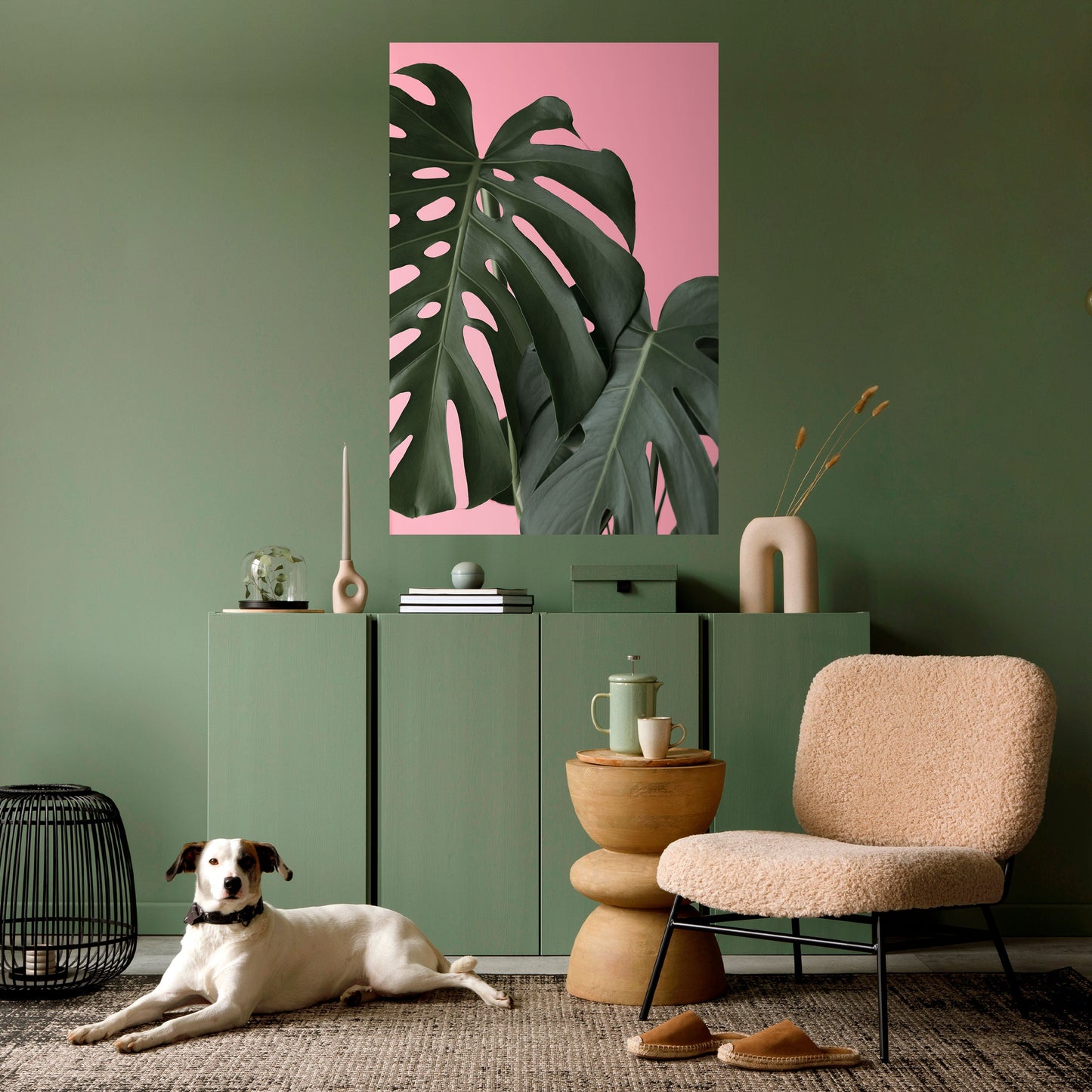 Poster verticale staccabile e attaccabile LADY MONSTERA