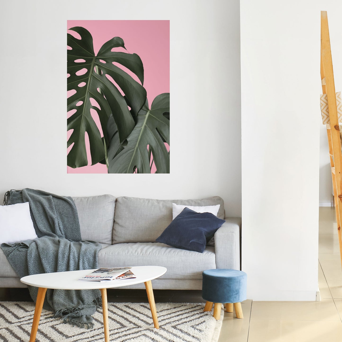 Poster verticale staccabile e attaccabile LADY MONSTERA