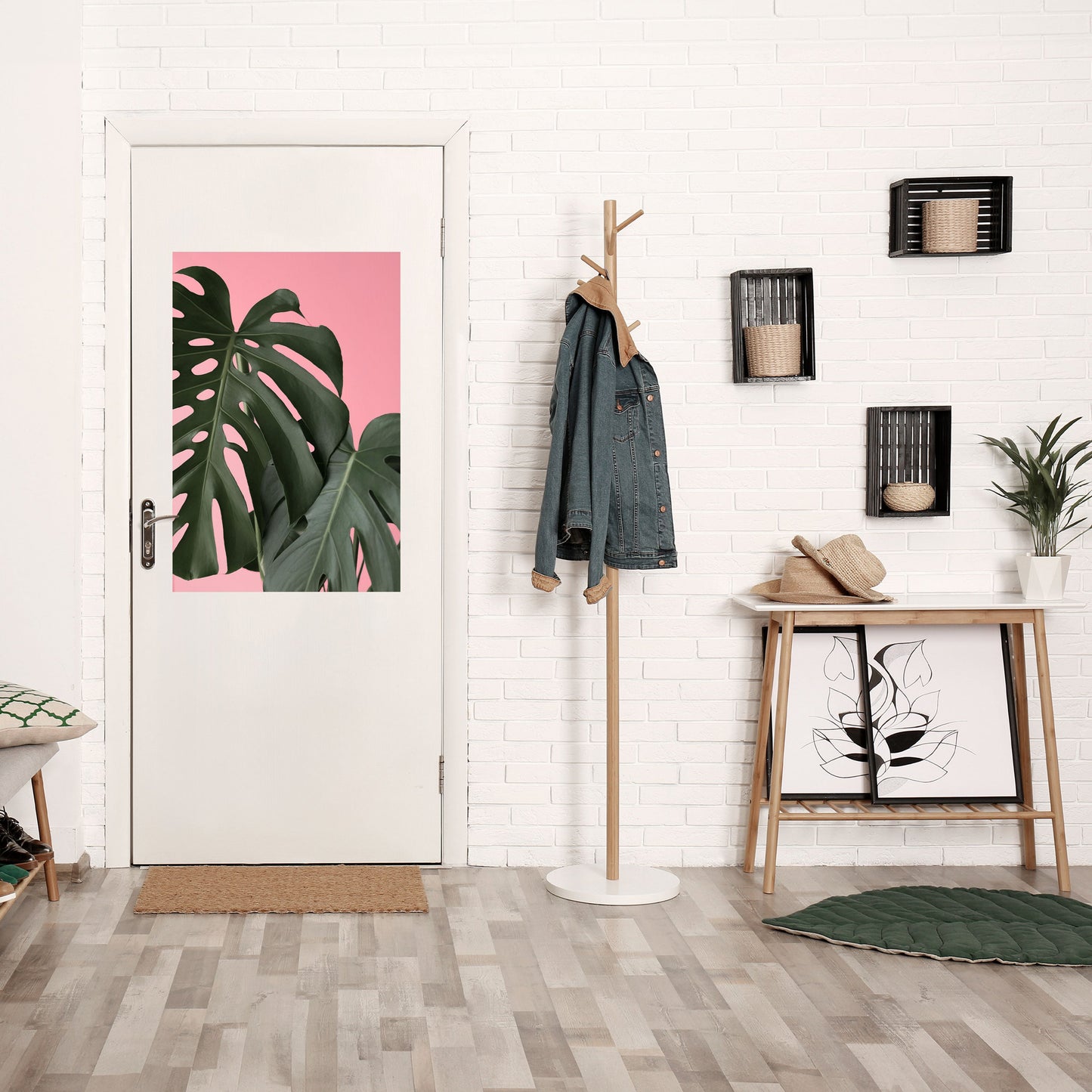 Poster verticale staccabile e attaccabile LADY MONSTERA