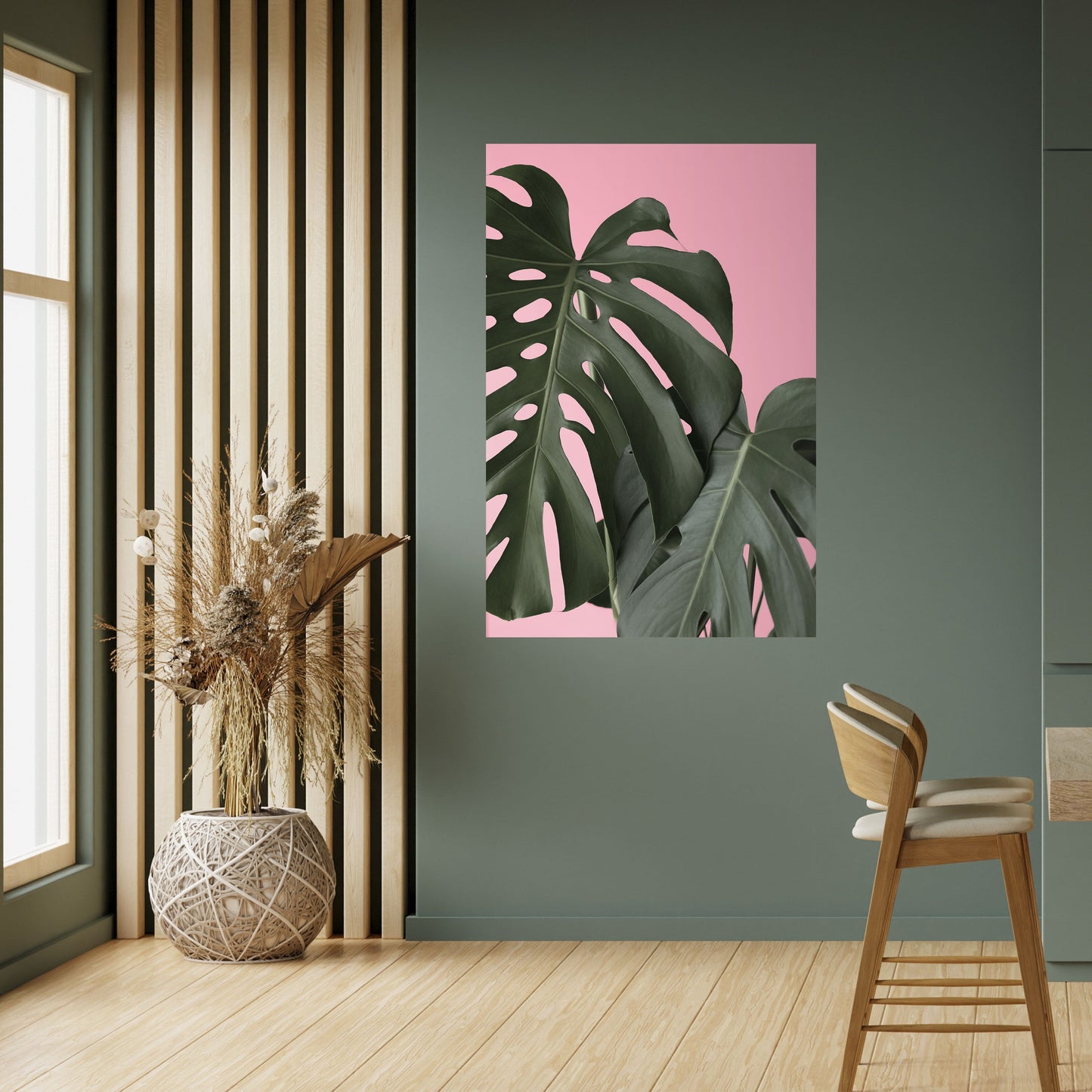 Poster verticale staccabile e attaccabile LADY MONSTERA