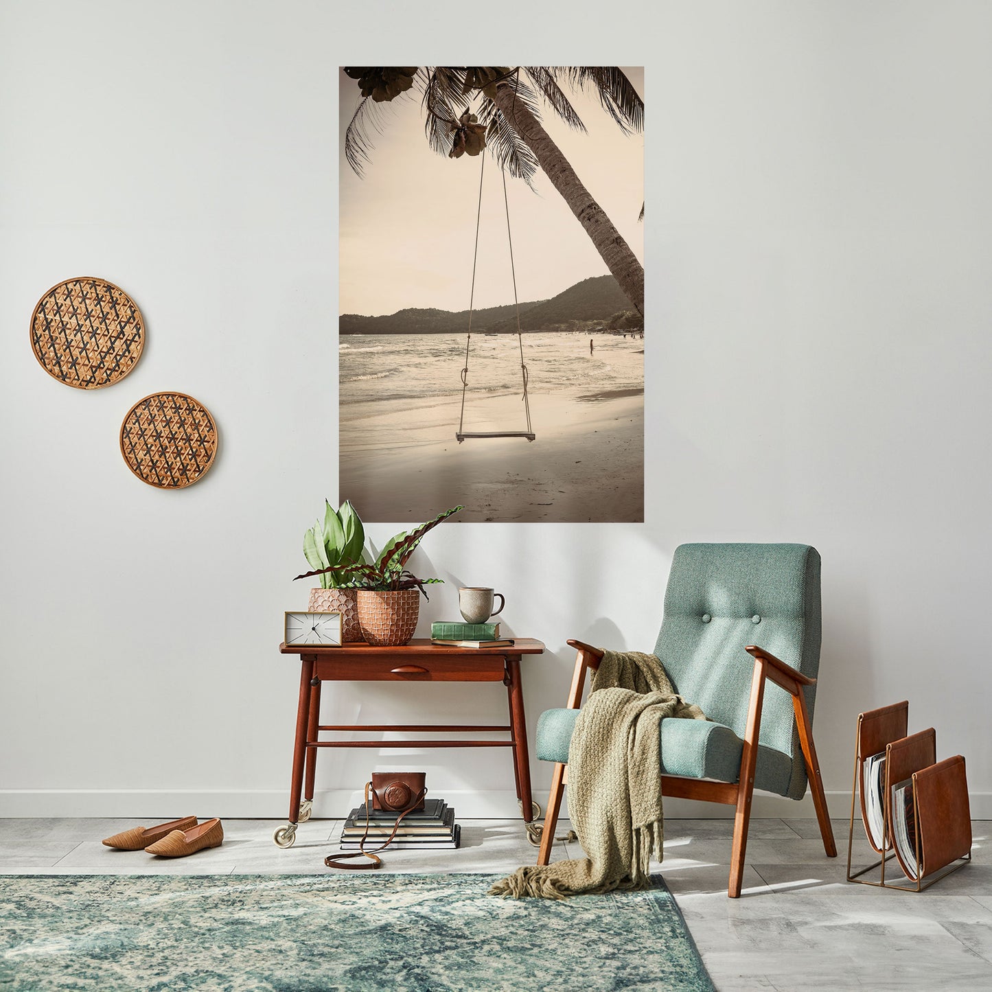 Poster verticale staccabile e attaccabile "SUNSET SWING SORROW"
