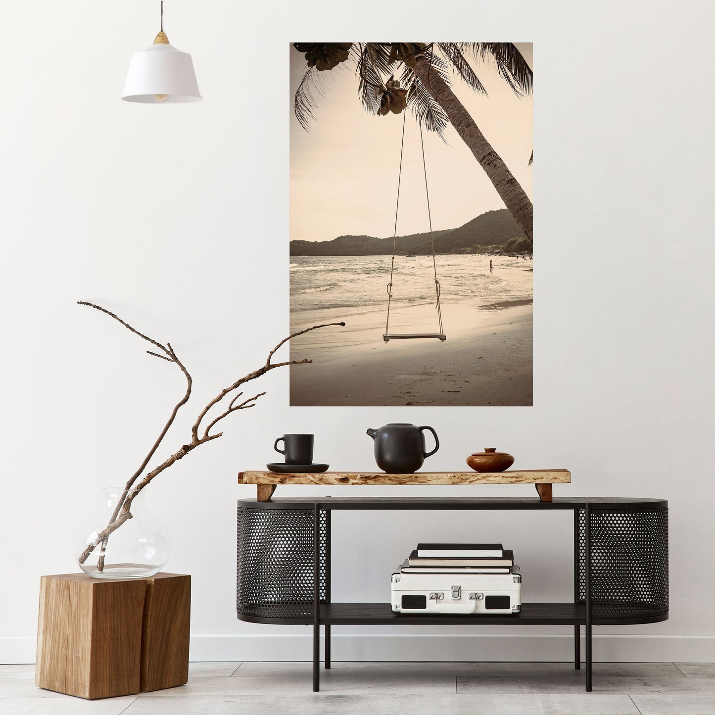 Poster verticale staccabile e attaccabile "SUNSET SWING SORROW"