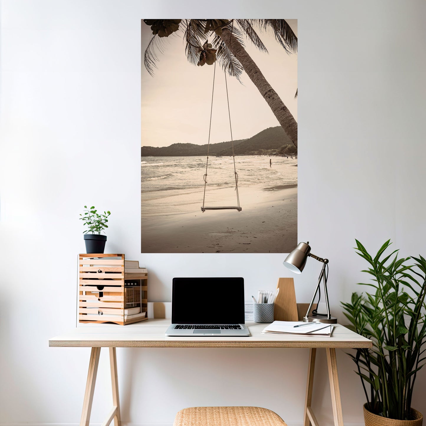 Poster verticale staccabile e attaccabile "SUNSET SWING SORROW"