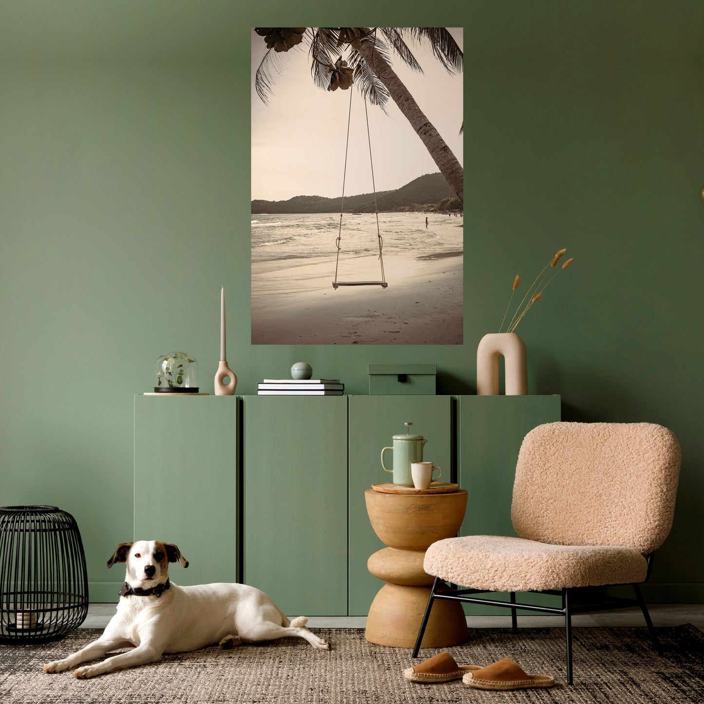 Poster verticale staccabile e attaccabile "SUNSET SWING SORROW"