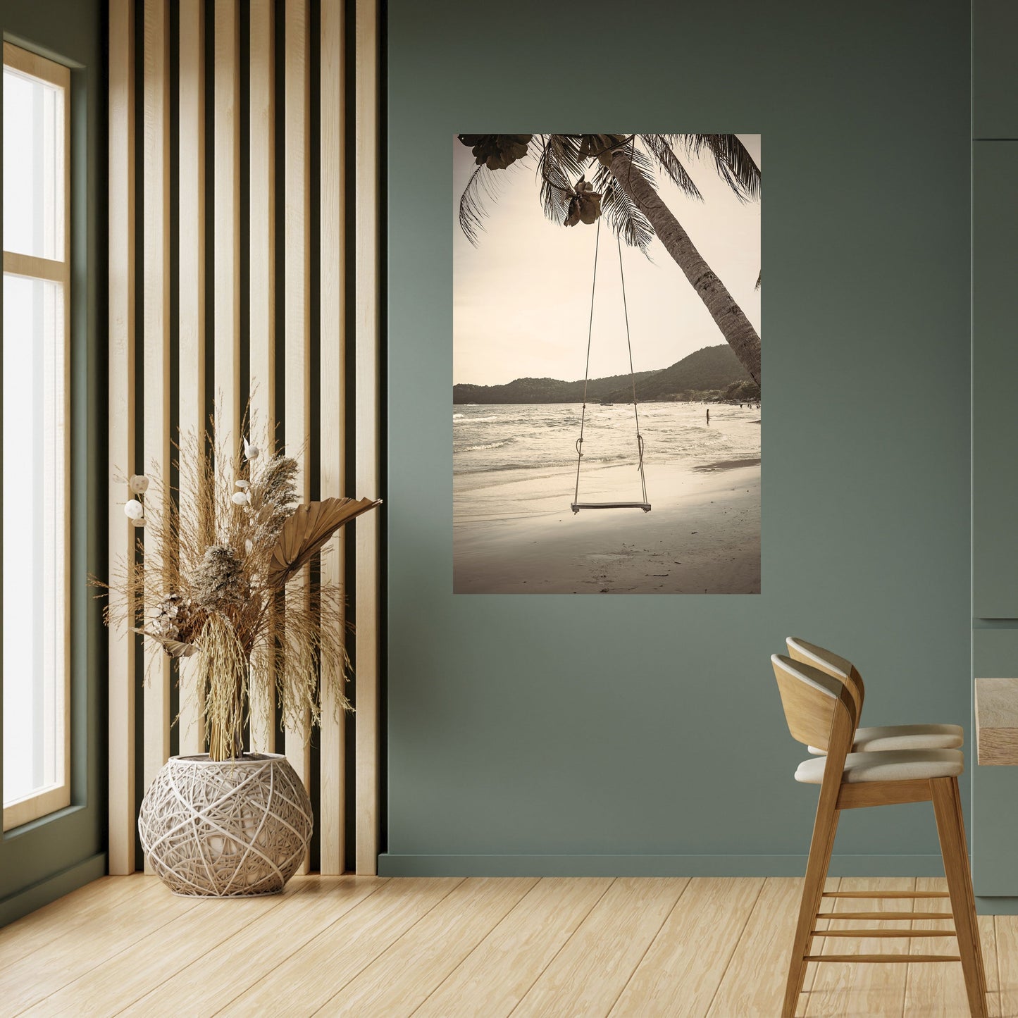 Poster verticale staccabile e attaccabile "SUNSET SWING SORROW"