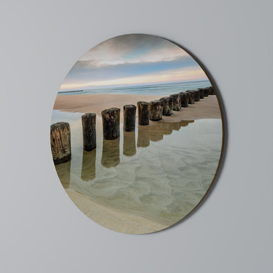 TIDAL SYMMETRY Round Wall Art
