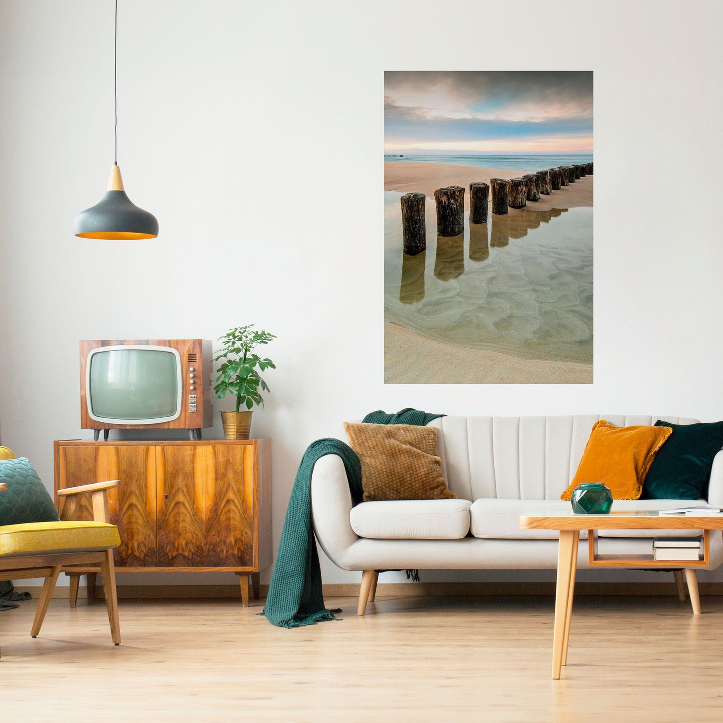 SIMMETRIA DELLE MAREE Poster verticale staccabile e attaccabile