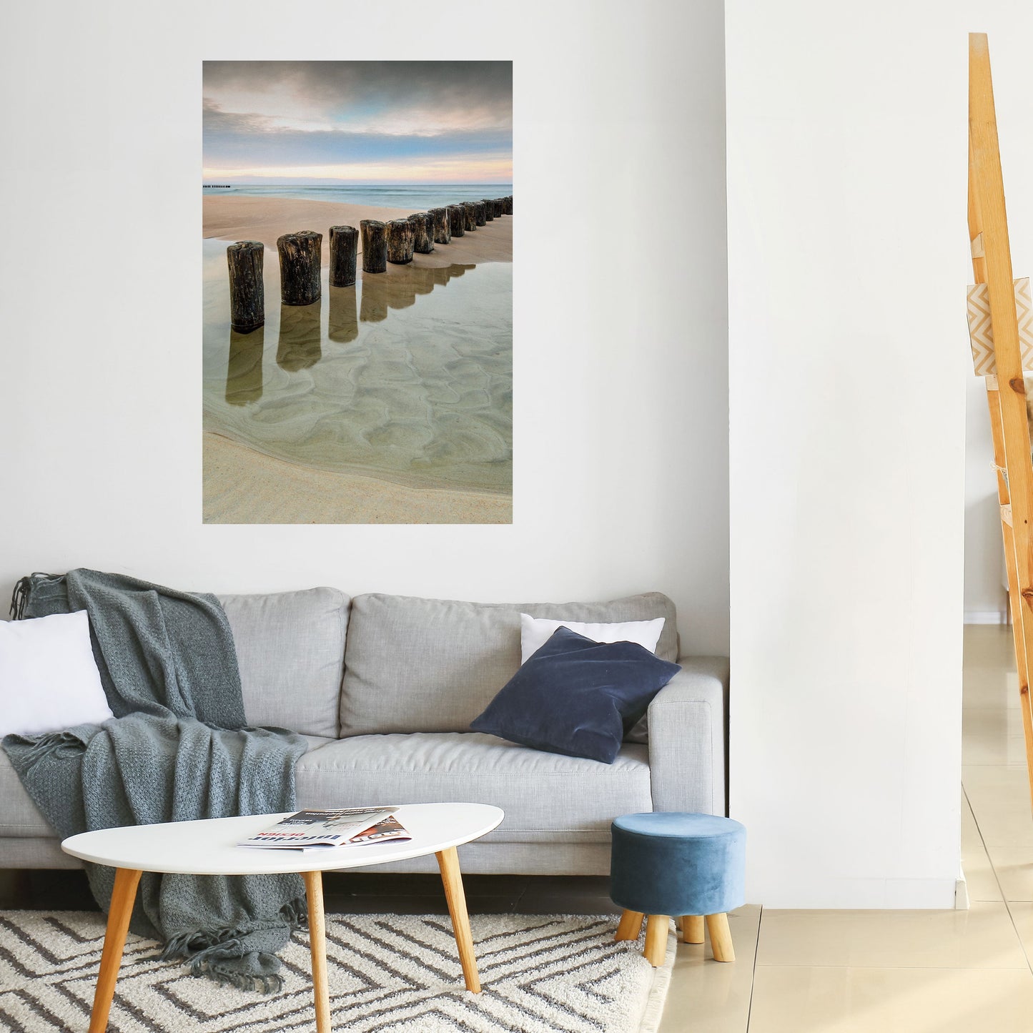 SIMMETRIA DELLE MAREE Poster verticale staccabile e attaccabile