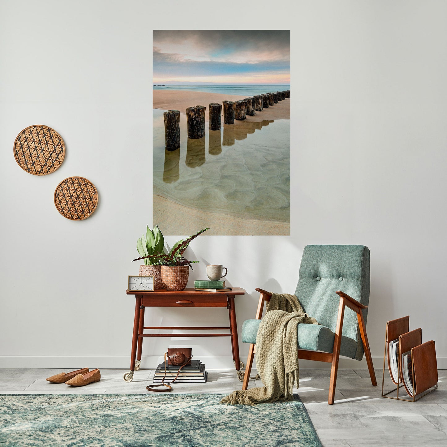 SIMMETRIA DELLE MAREE Poster verticale staccabile e attaccabile