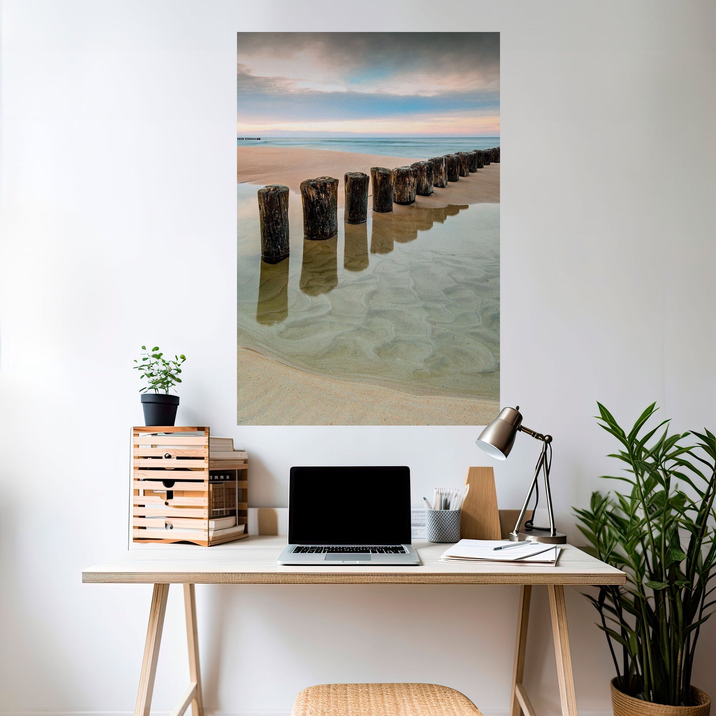 SIMMETRIA DELLE MAREE Poster verticale staccabile e attaccabile