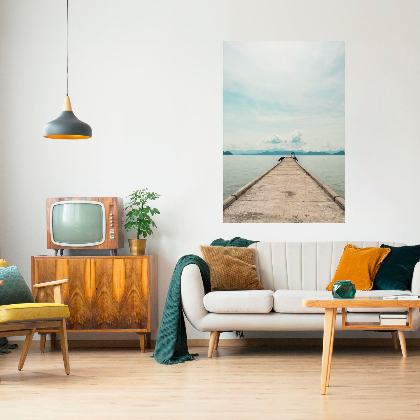 Poster verticale staccabile e attaccabile AQUA HORIZON