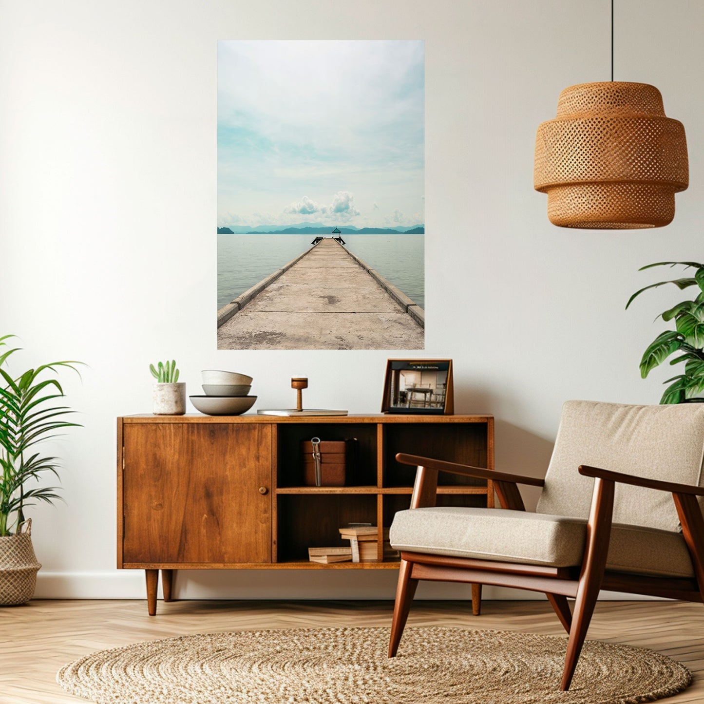 Poster verticale staccabile e attaccabile AQUA HORIZON