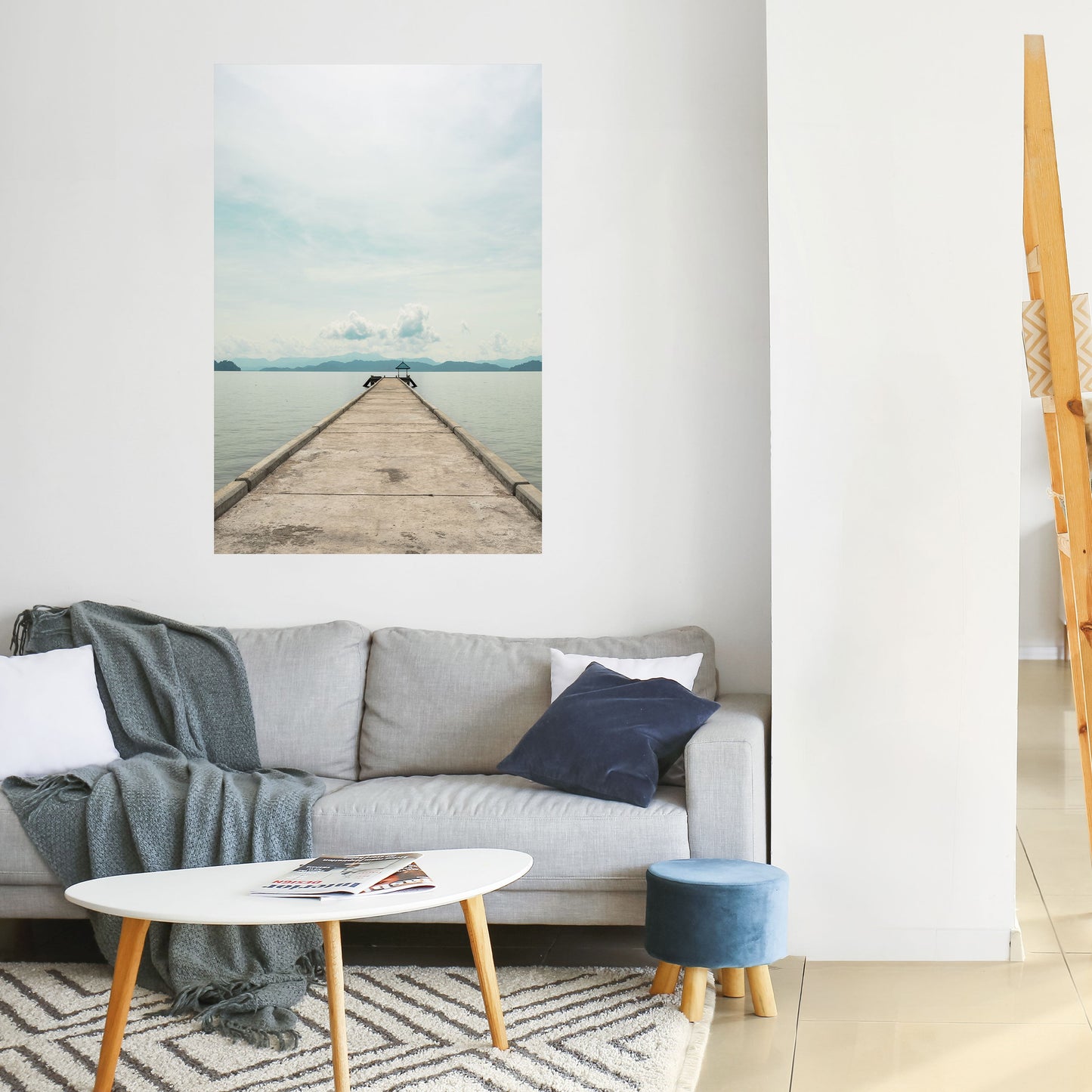 Poster verticale staccabile e attaccabile AQUA HORIZON