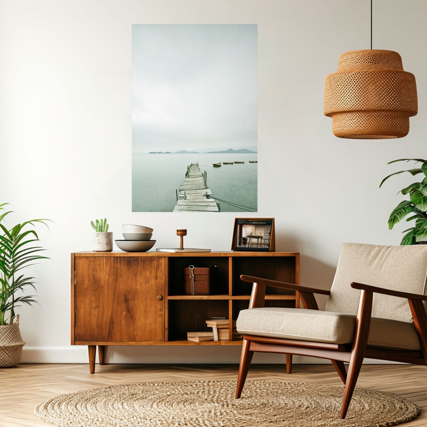 Poster verticale TIDAL HARMONY staccabile e attaccabile