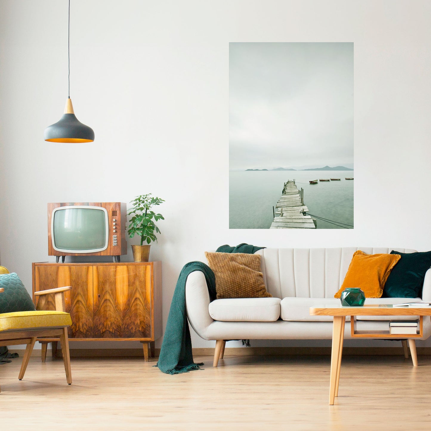 Poster verticale TIDAL HARMONY staccabile e attaccabile
