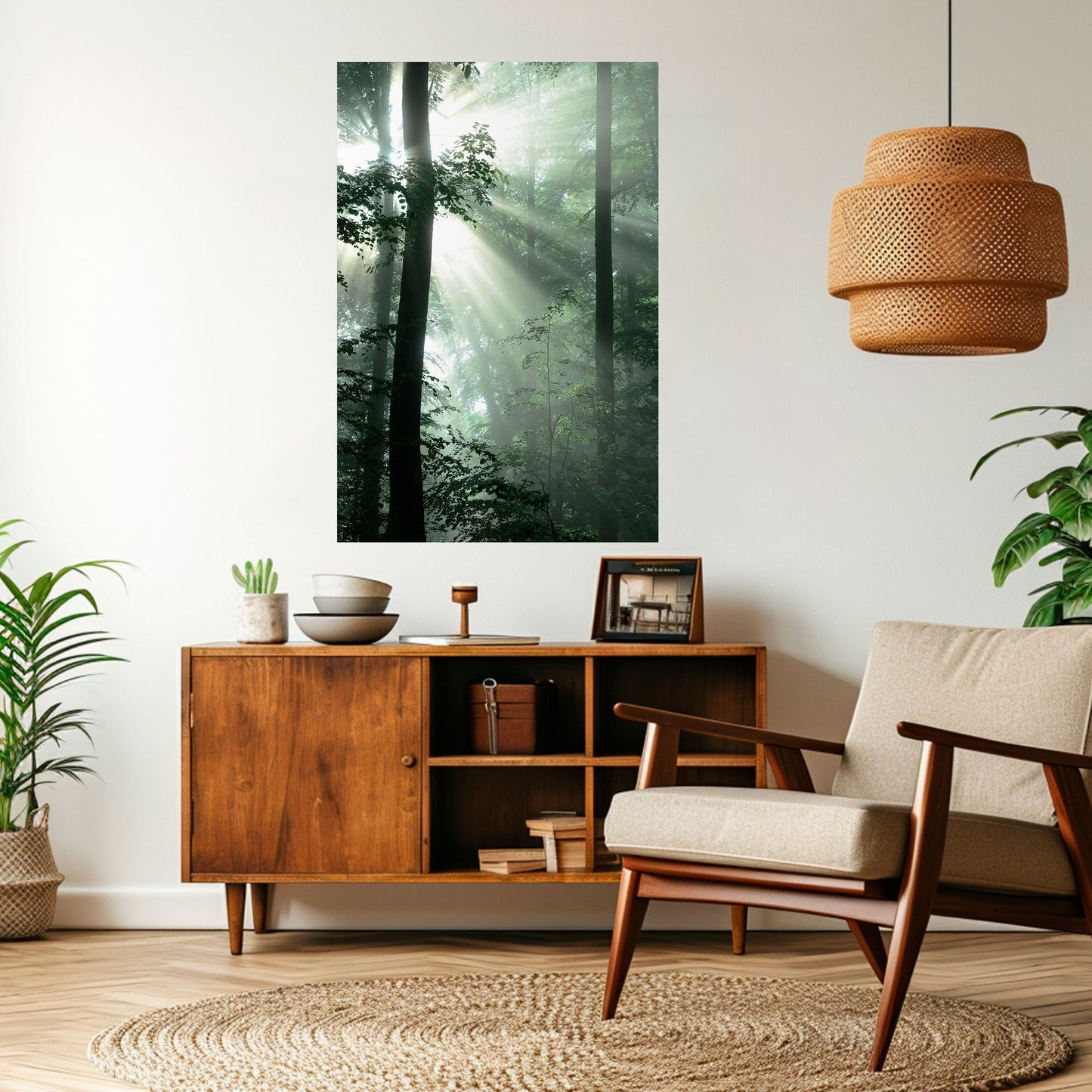 Poster verticale staccabile e attaccabile "MYSTICAL SUNBEAMS"