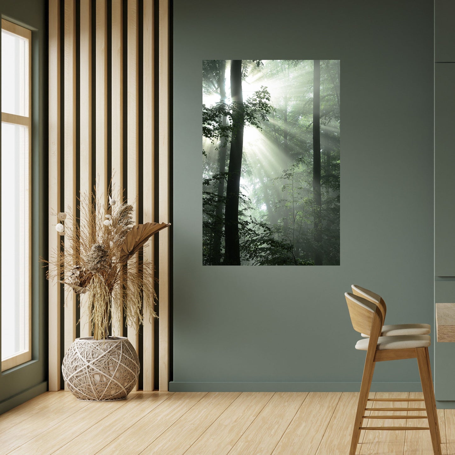 Poster verticale staccabile e attaccabile "MYSTICAL SUNBEAMS"
