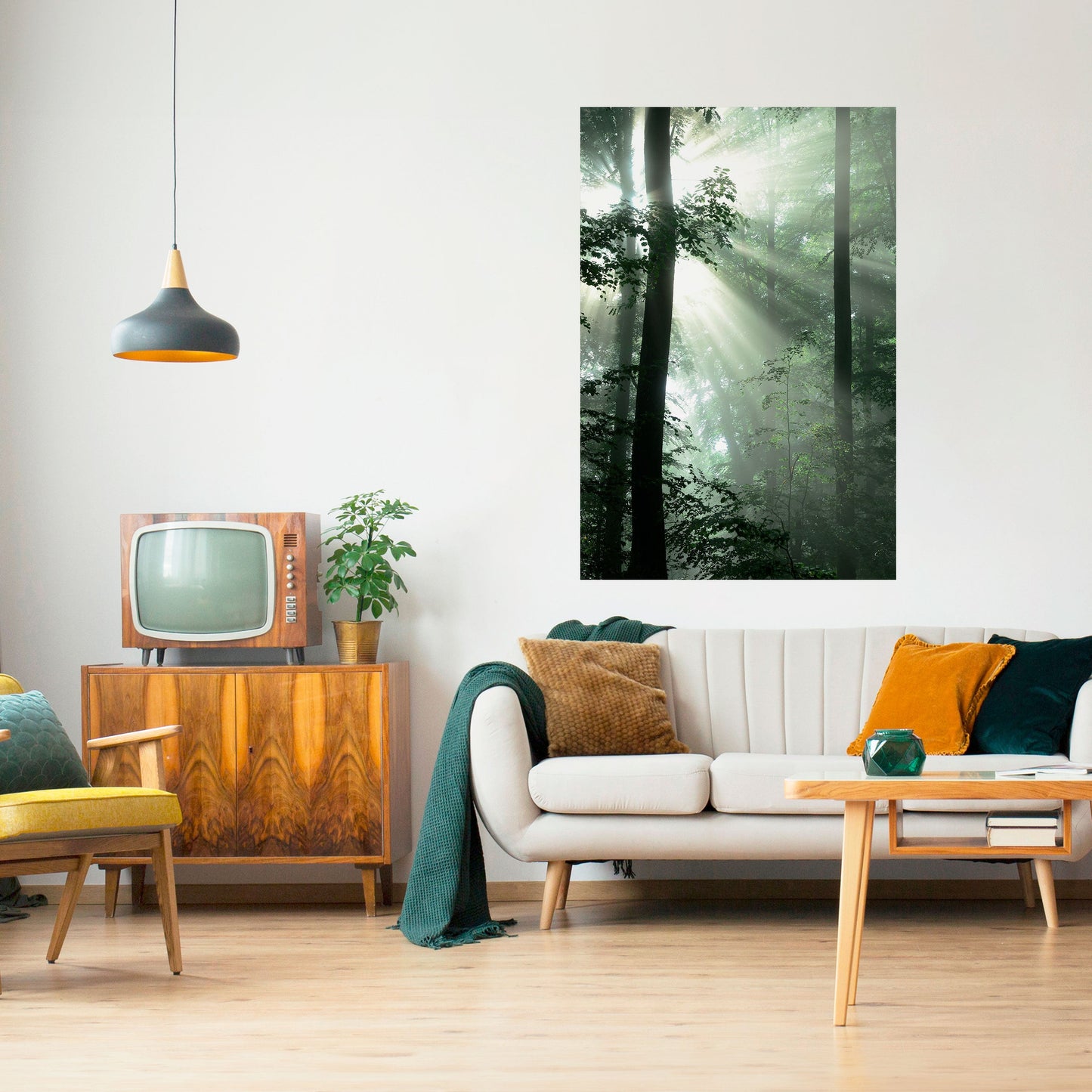 Poster verticale staccabile e attaccabile "MYSTICAL SUNBEAMS"