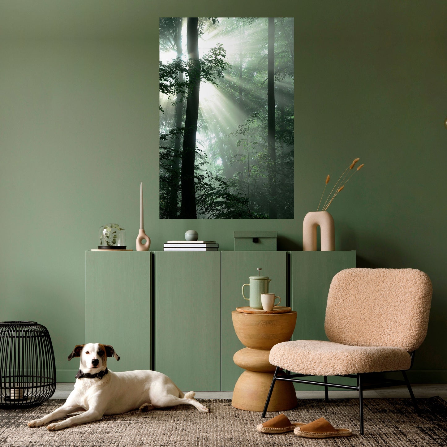 Poster verticale staccabile e attaccabile "MYSTICAL SUNBEAMS"