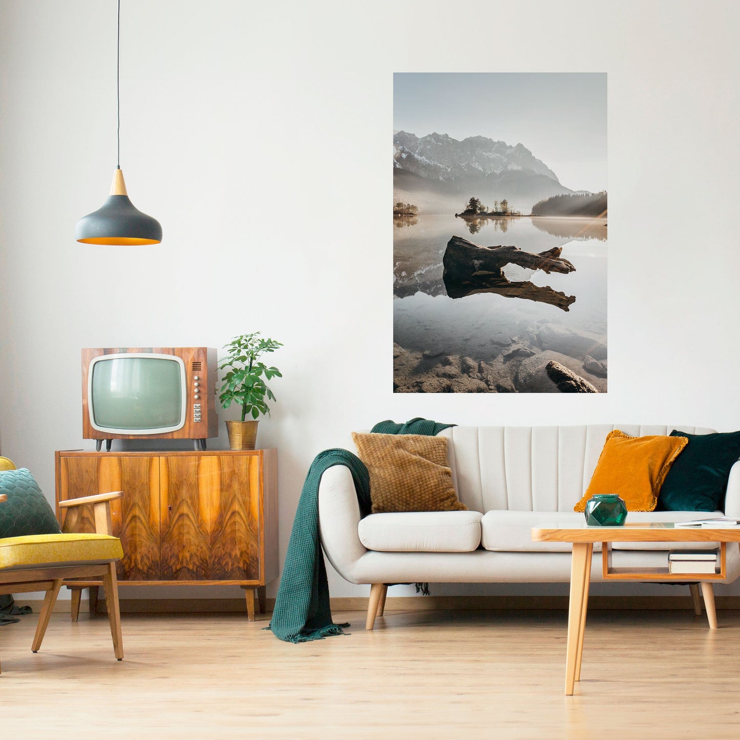 SILENT WATERSCAPE Poster verticale staccabile e attaccabile