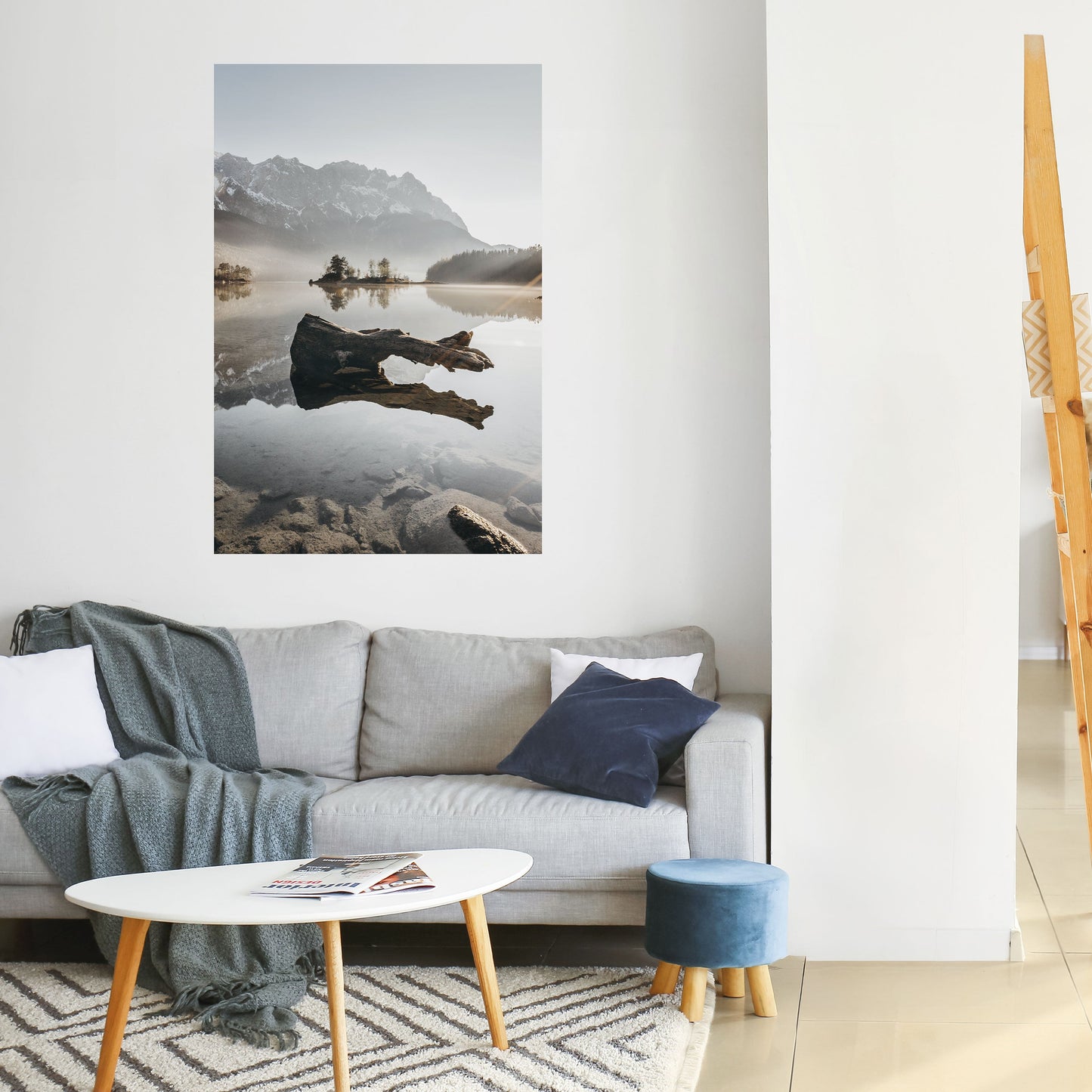 SILENT WATERSCAPE Poster verticale staccabile e attaccabile