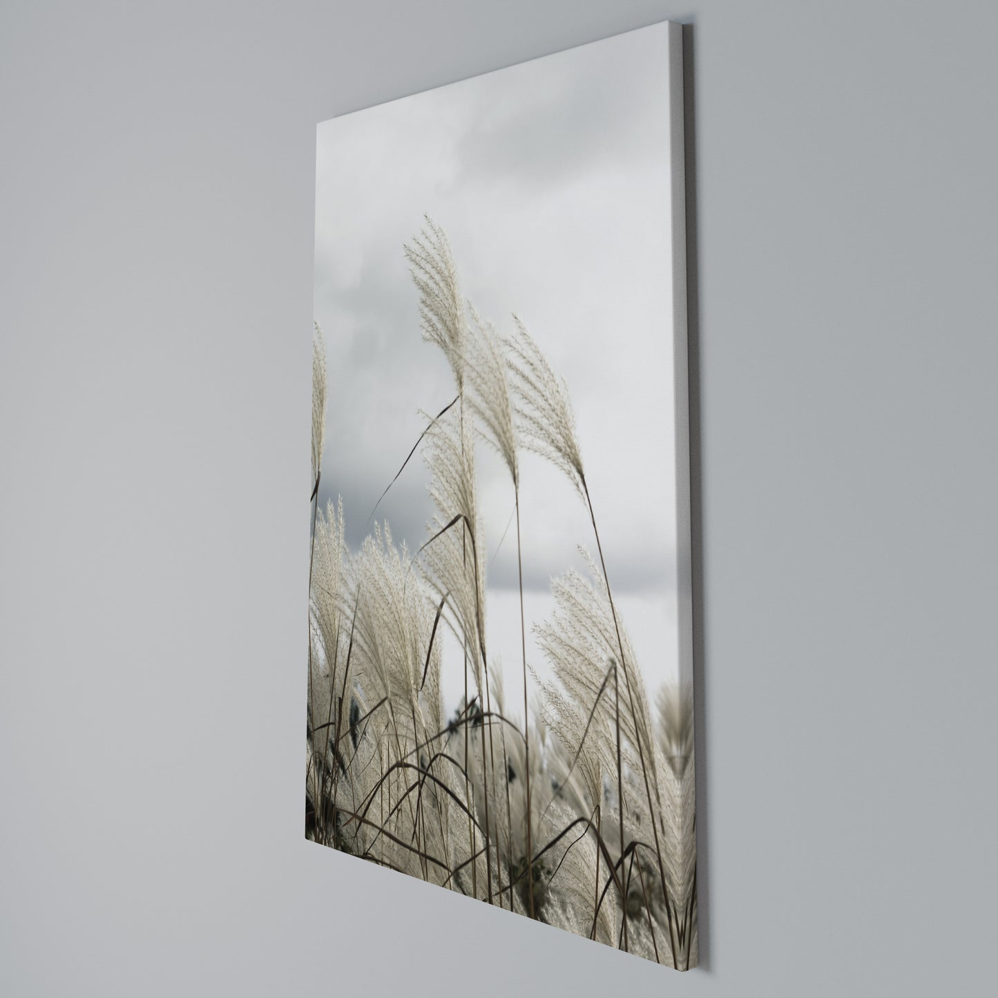 CLOUDS ABOVE GRASS Stampa su Tela Verticale