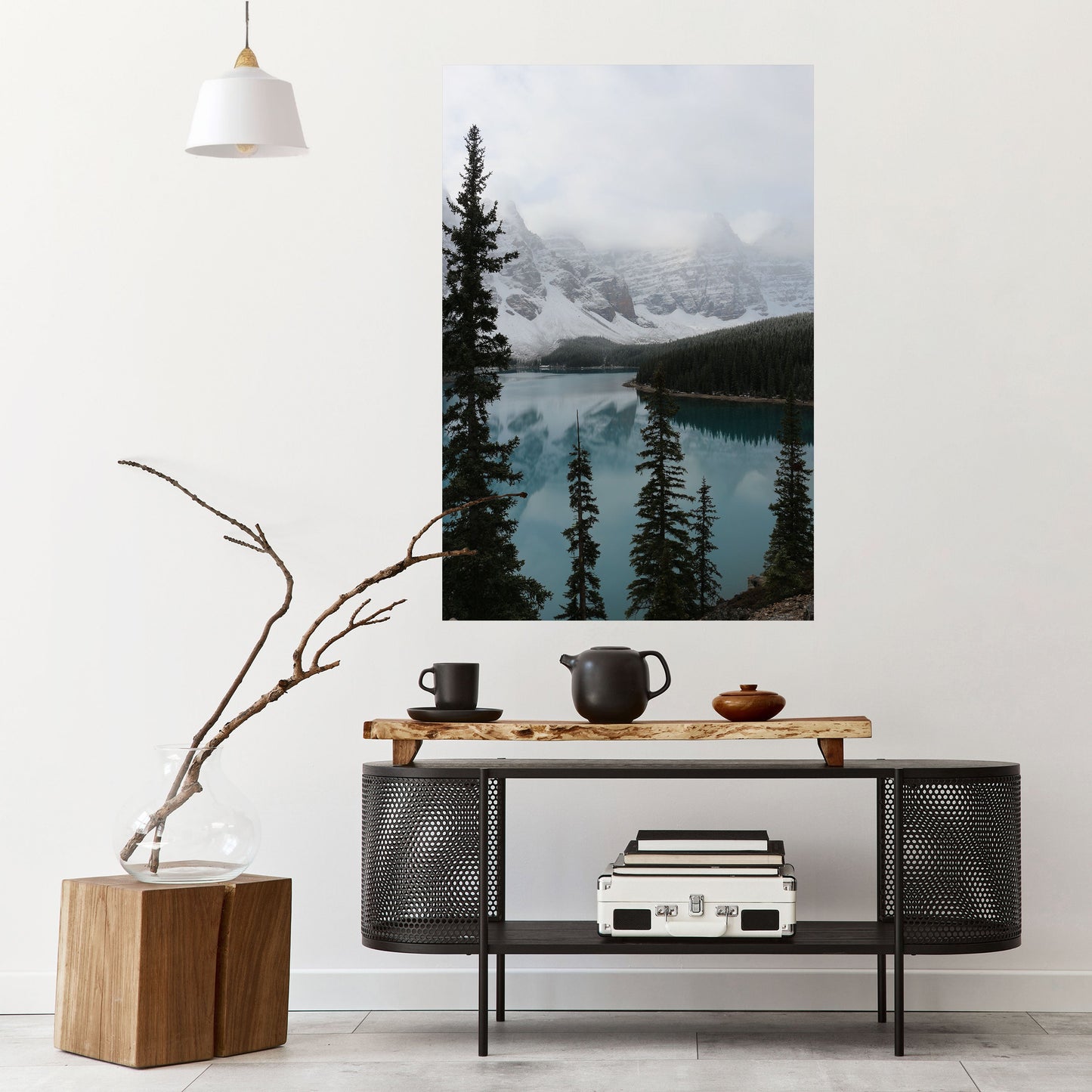 Poster verticale staccabile e attaccabile CONFINI DELLA FORESTA NEBBIOSA
