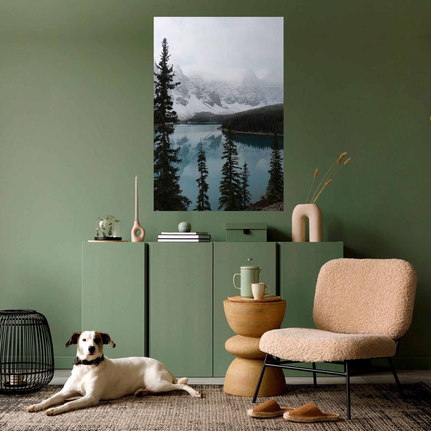 Poster verticale staccabile e attaccabile CONFINI DELLA FORESTA NEBBIOSA