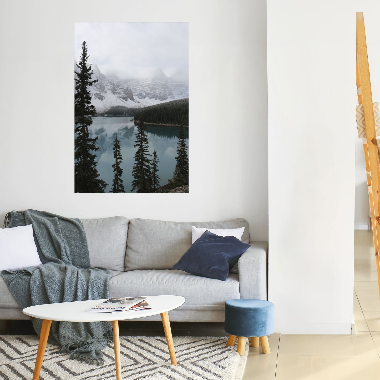 Poster verticale staccabile e attaccabile CONFINI DELLA FORESTA NEBBIOSA