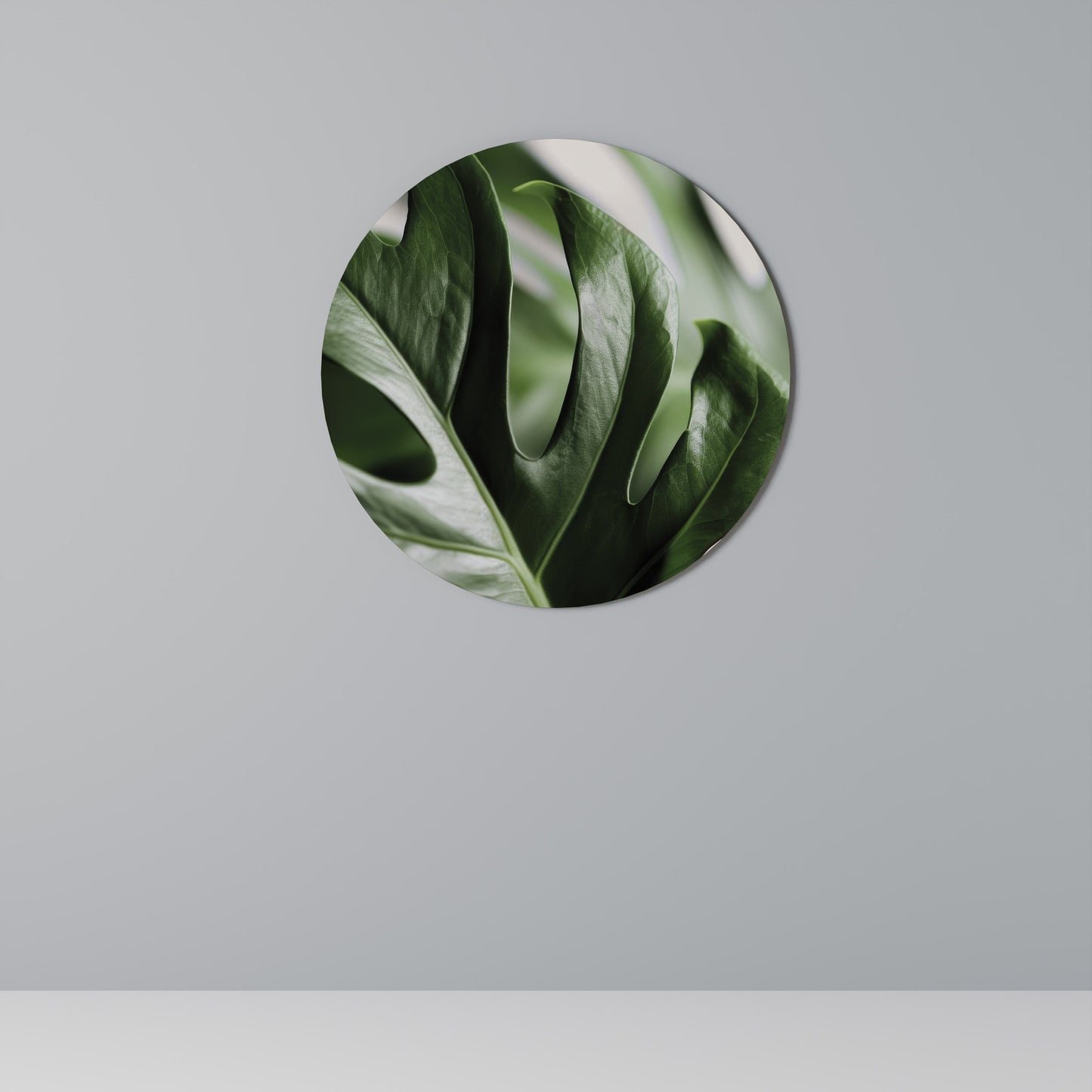 SHARP MONSTERA Round Wall Art