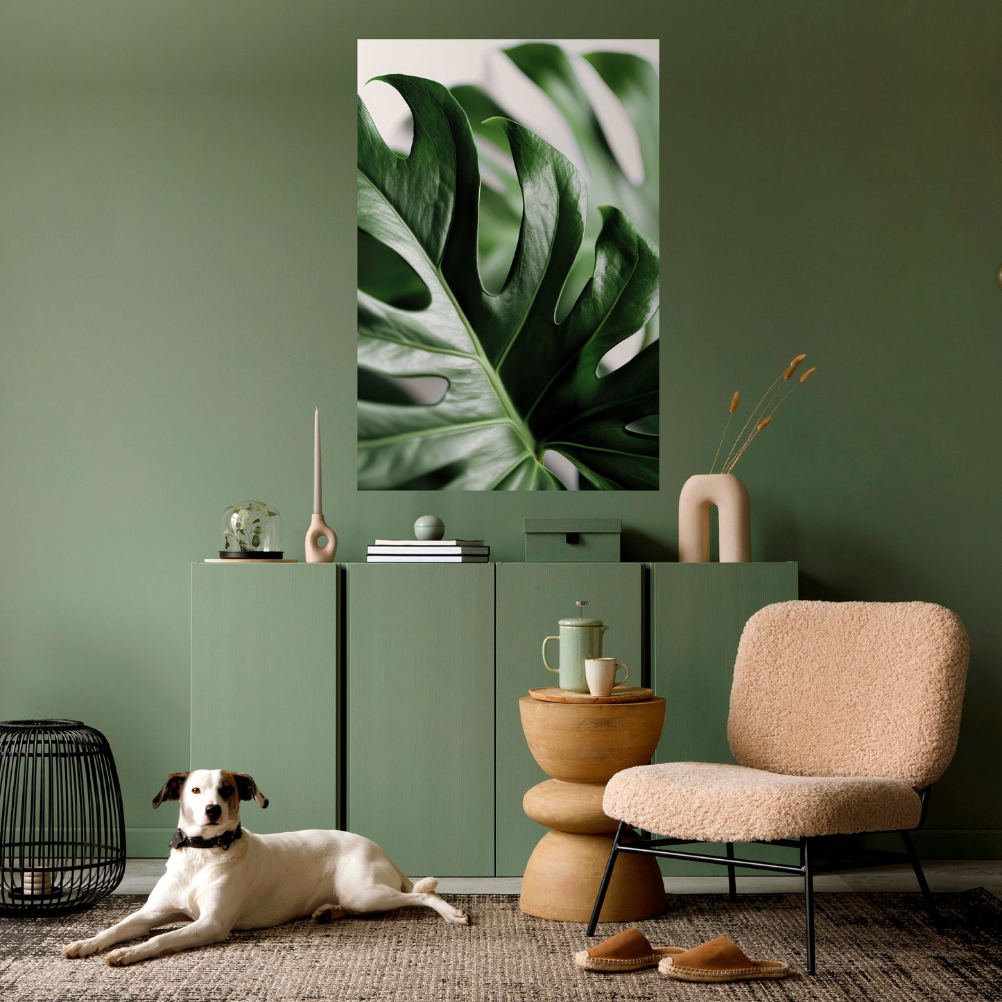 SHARP MONSTERA Poster verticale staccabile e attaccabile