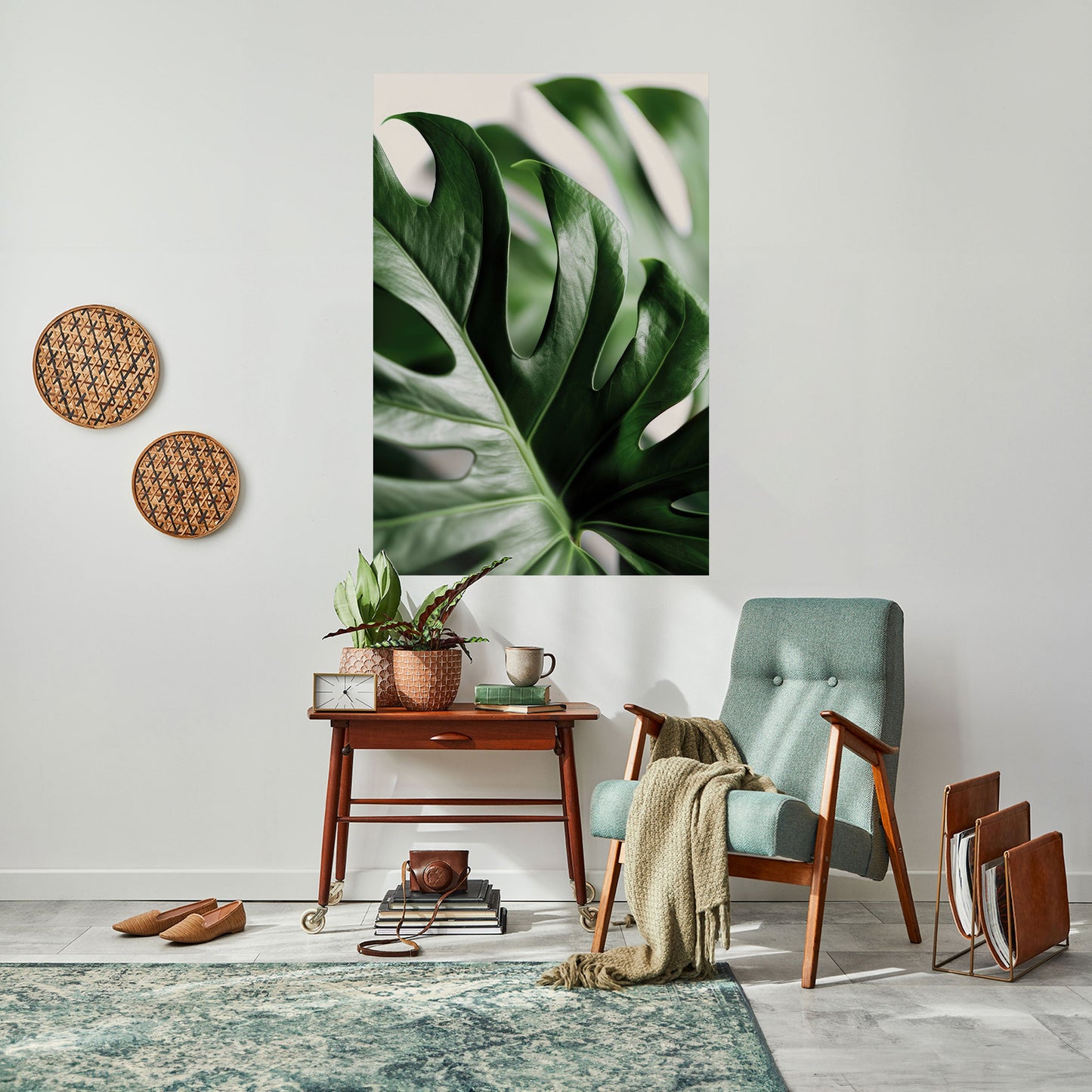 SHARP MONSTERA Poster verticale staccabile e attaccabile