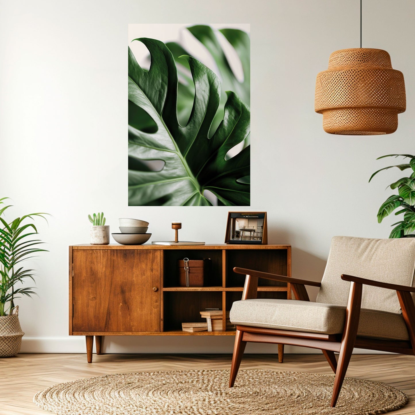 SHARP MONSTERA Poster verticale staccabile e attaccabile
