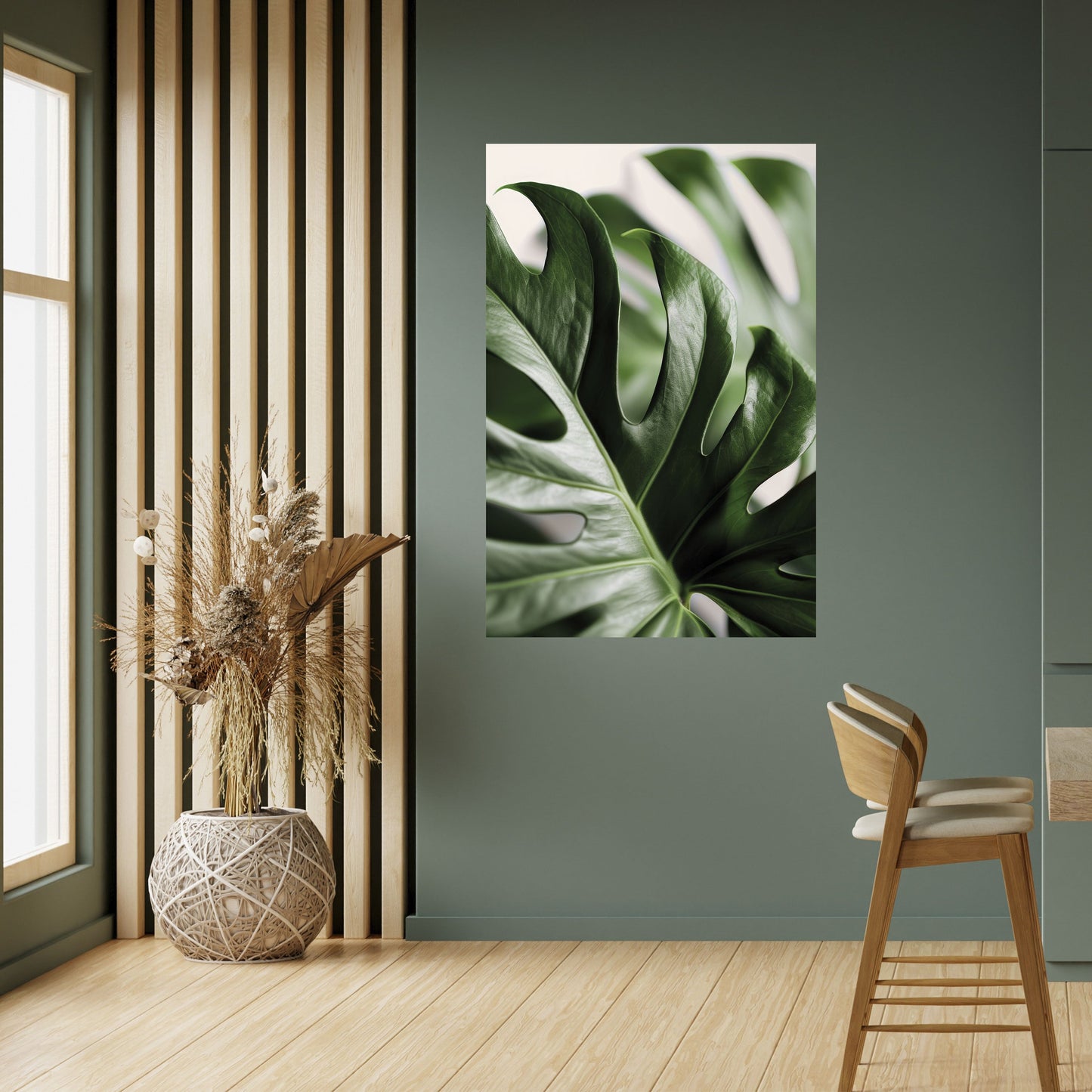SHARP MONSTERA Poster verticale staccabile e attaccabile