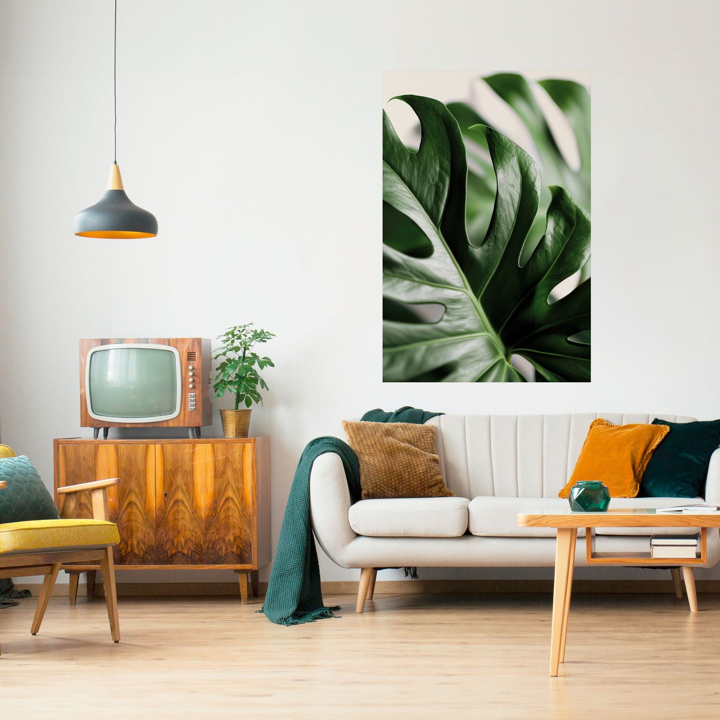 SHARP MONSTERA Poster verticale staccabile e attaccabile