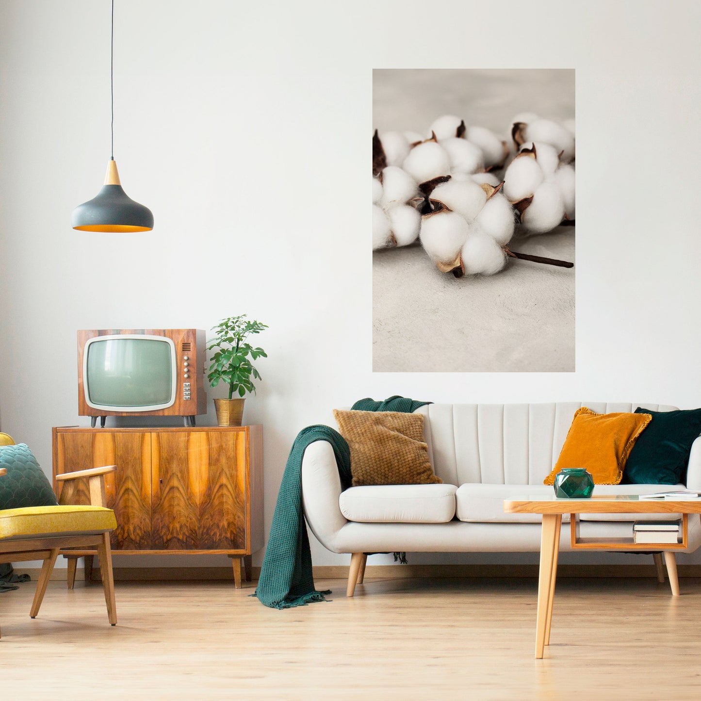 Poster verticale staccabile e attaccabile COTTON CLOUDS WHISPERS