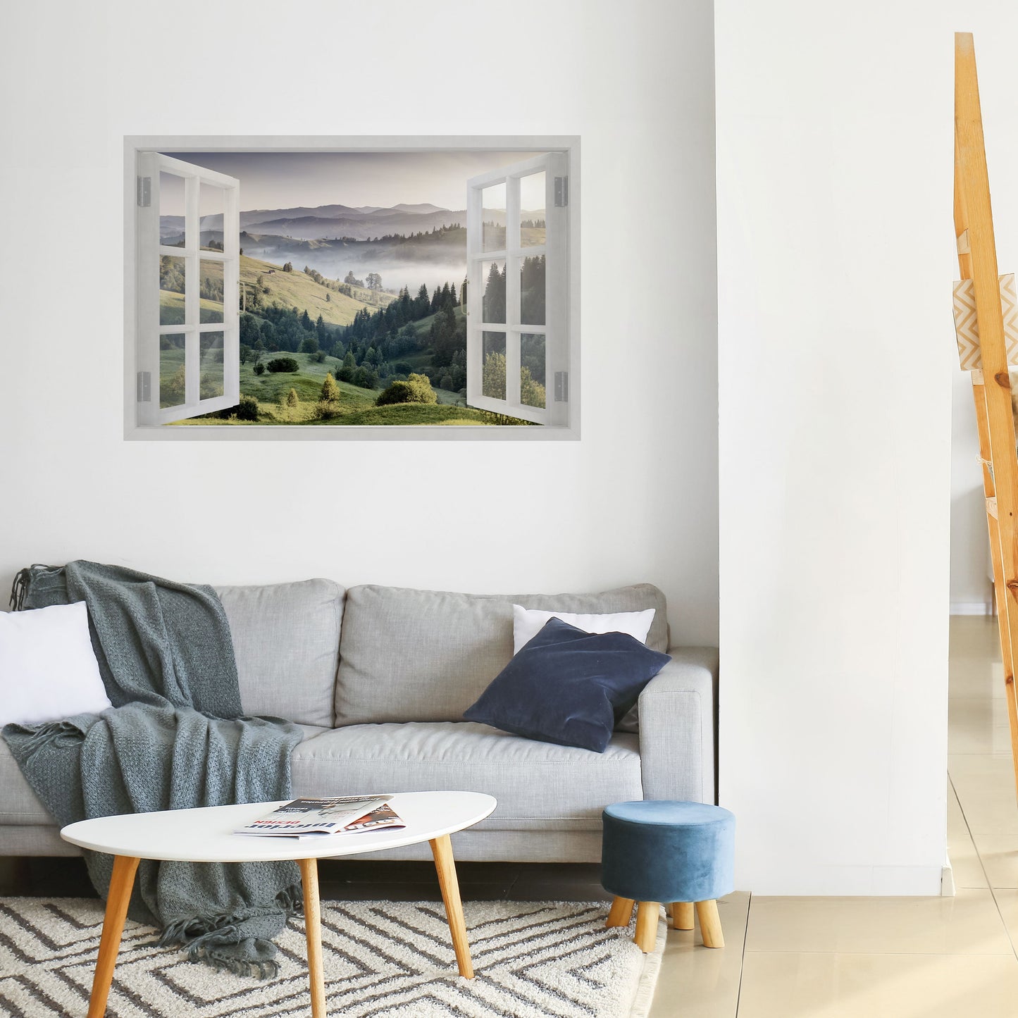 FUGA ALL'ARIA APERTA Poster orizzontale staccabile e attaccabile